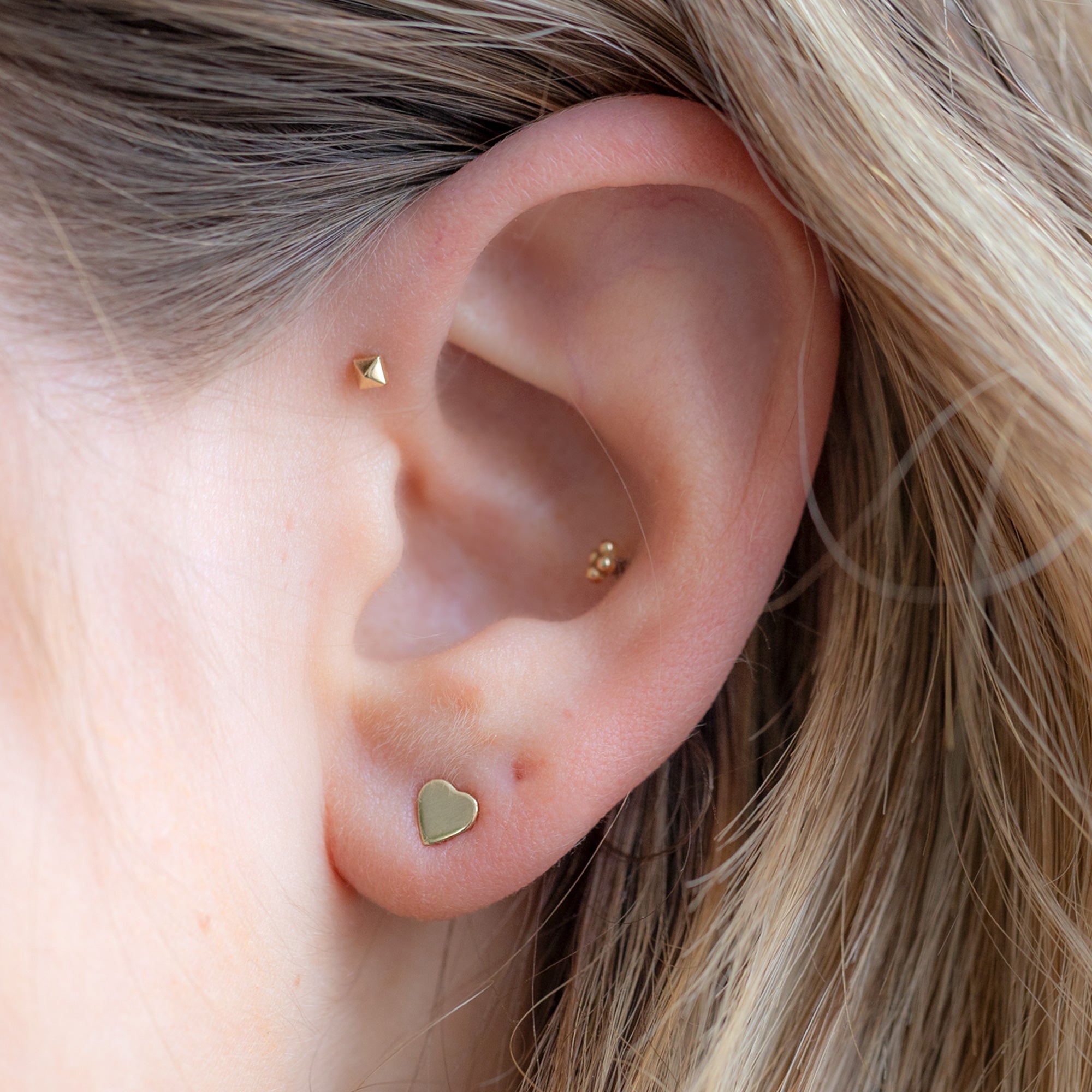 Alexis Russell Earrings The Sweetheart Stud Earrings | Yellow Gold