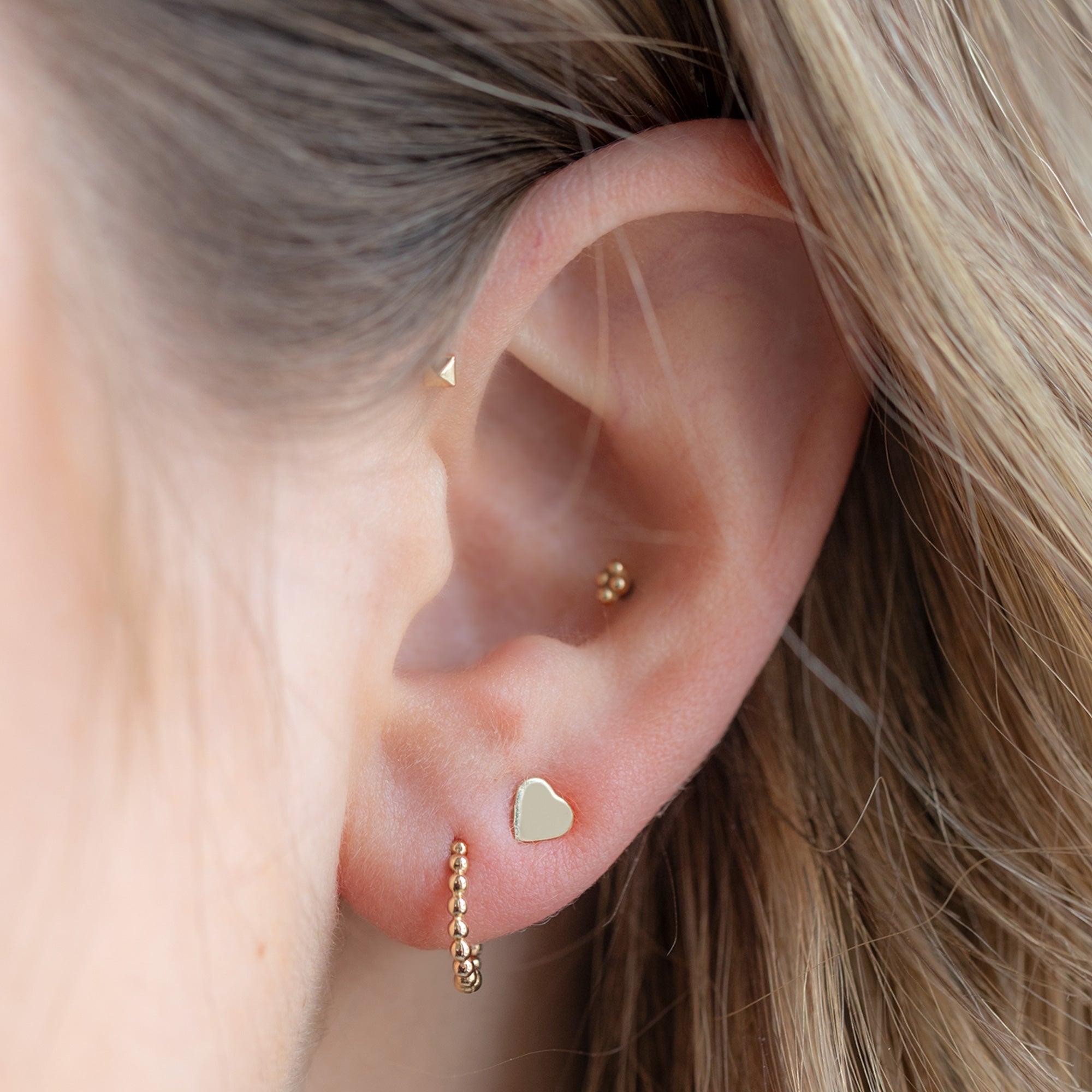 Alexis Russell Earrings The Sweetheart Stud Earrings | Yellow Gold