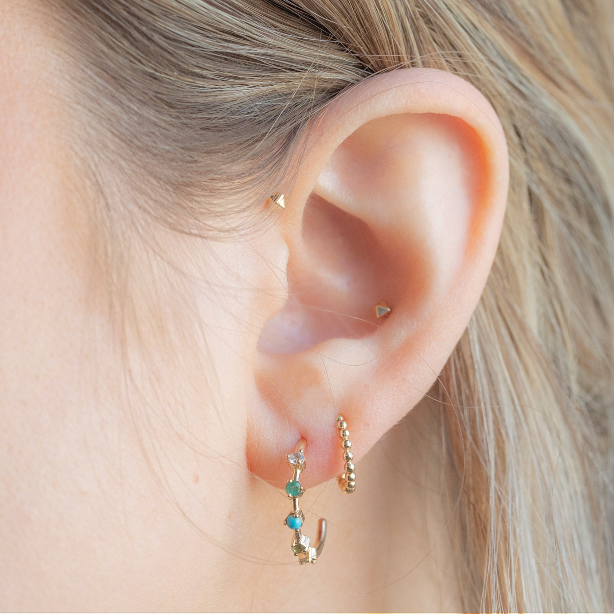 Alexis Russell Earrings The Custom Multi-Birthstone Hoops | 5 Stones