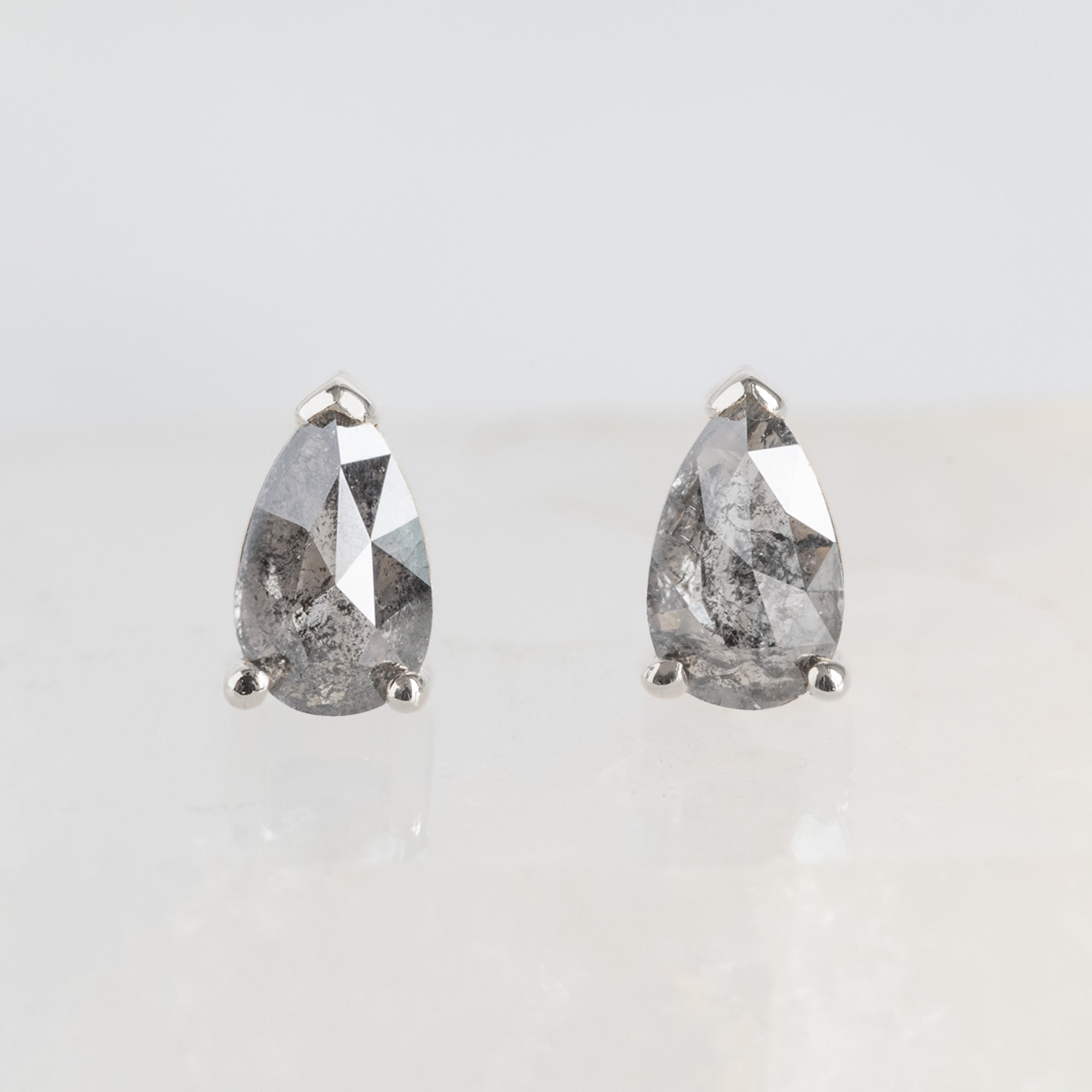 Alexis Russell Earrings The Salt and Pepper Diamond Stud Earrings | Yellow, Rose or White Gold