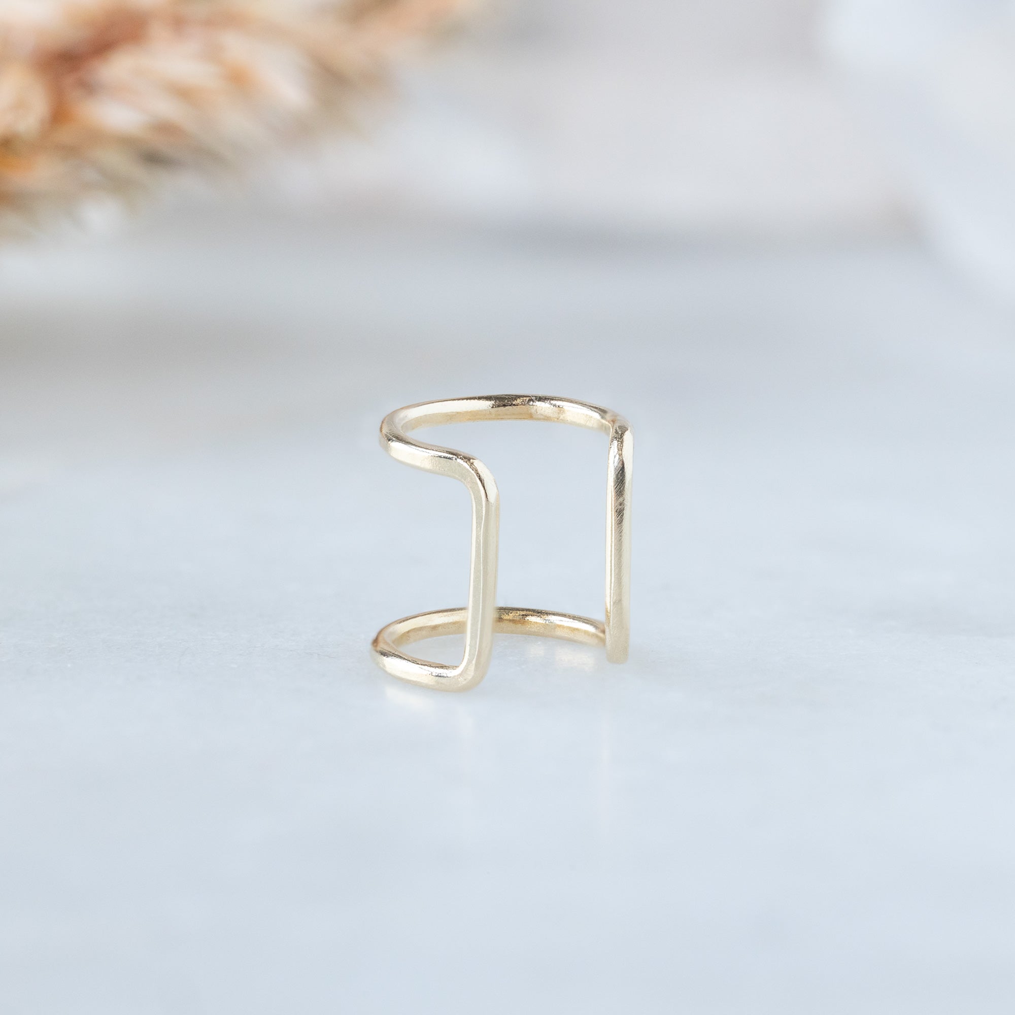 Alexis Russell Earrings The Column Ear Cuff | Yellow Gold