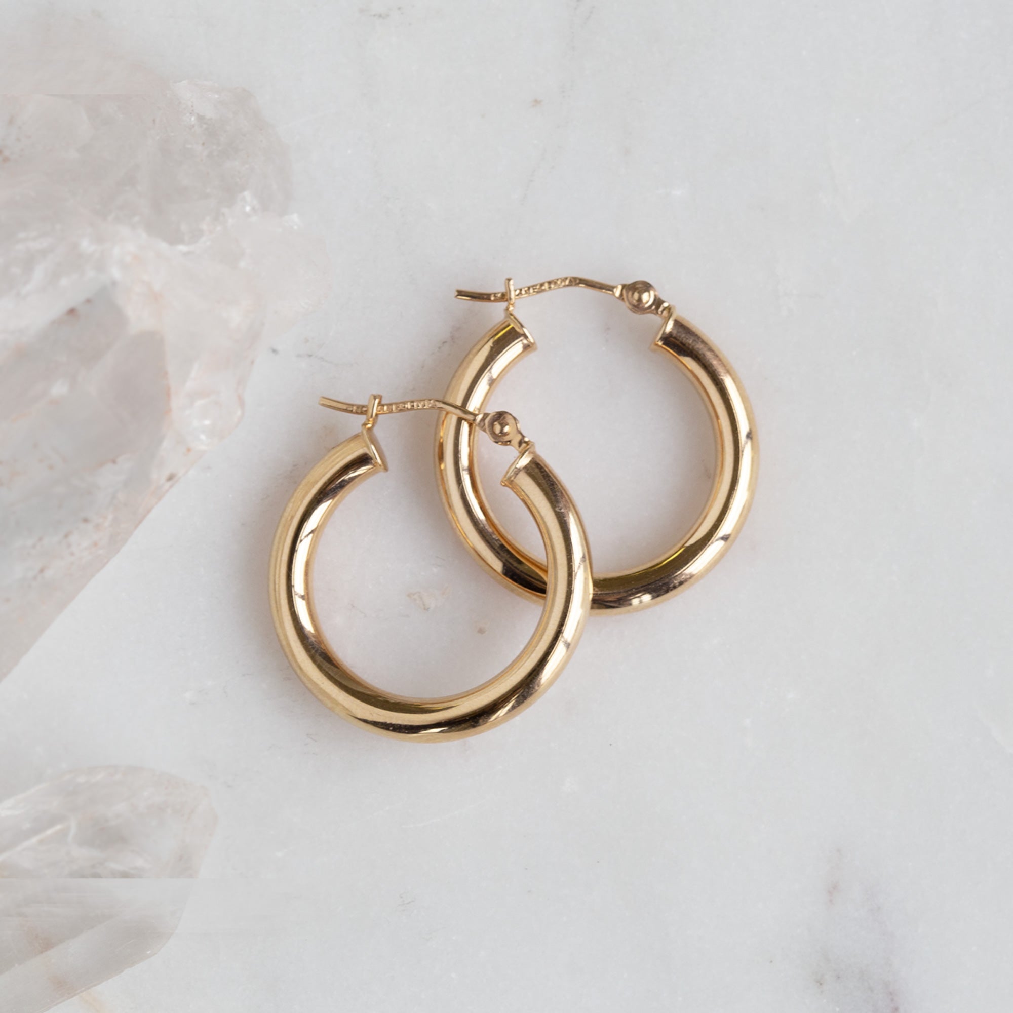 Alexis Russell Earrings The Chunky Gold Hoop Earrings | Yellow, Rose or White Gold