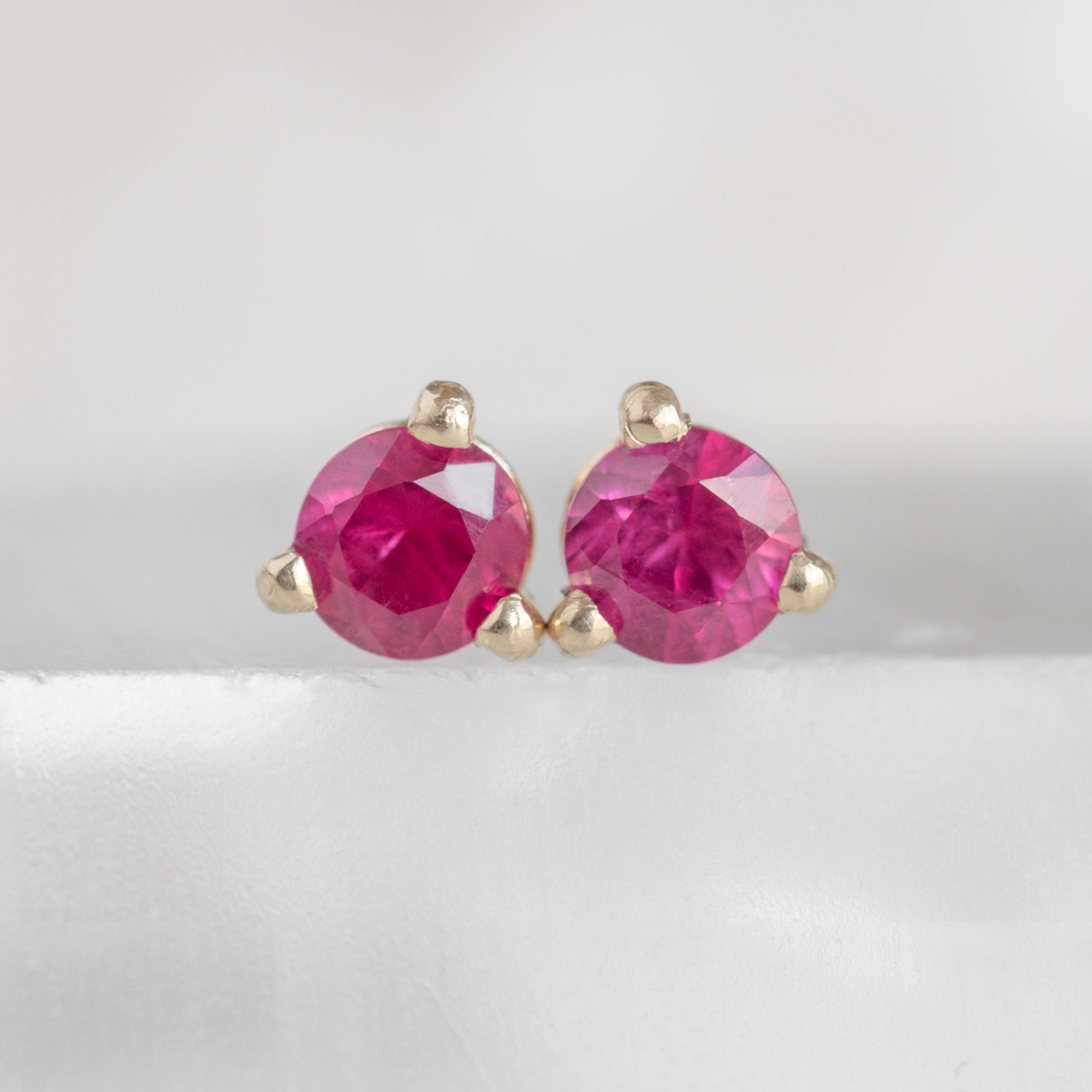Alexis Russell Earrings The Ruby Stud Earrings | Yellow Gold