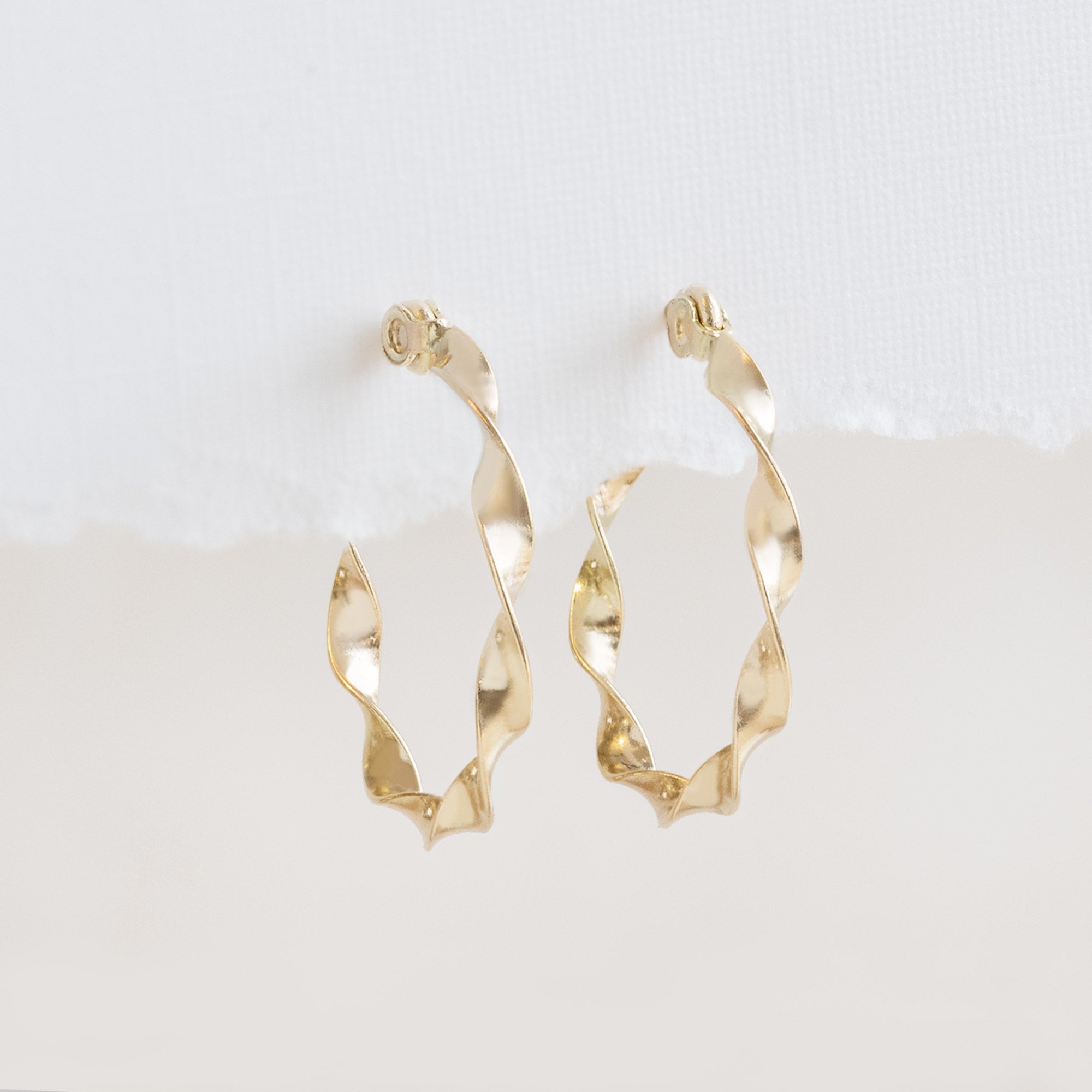 Alexis Russell Earrings The Ribbon Hoops | Yellow Gold