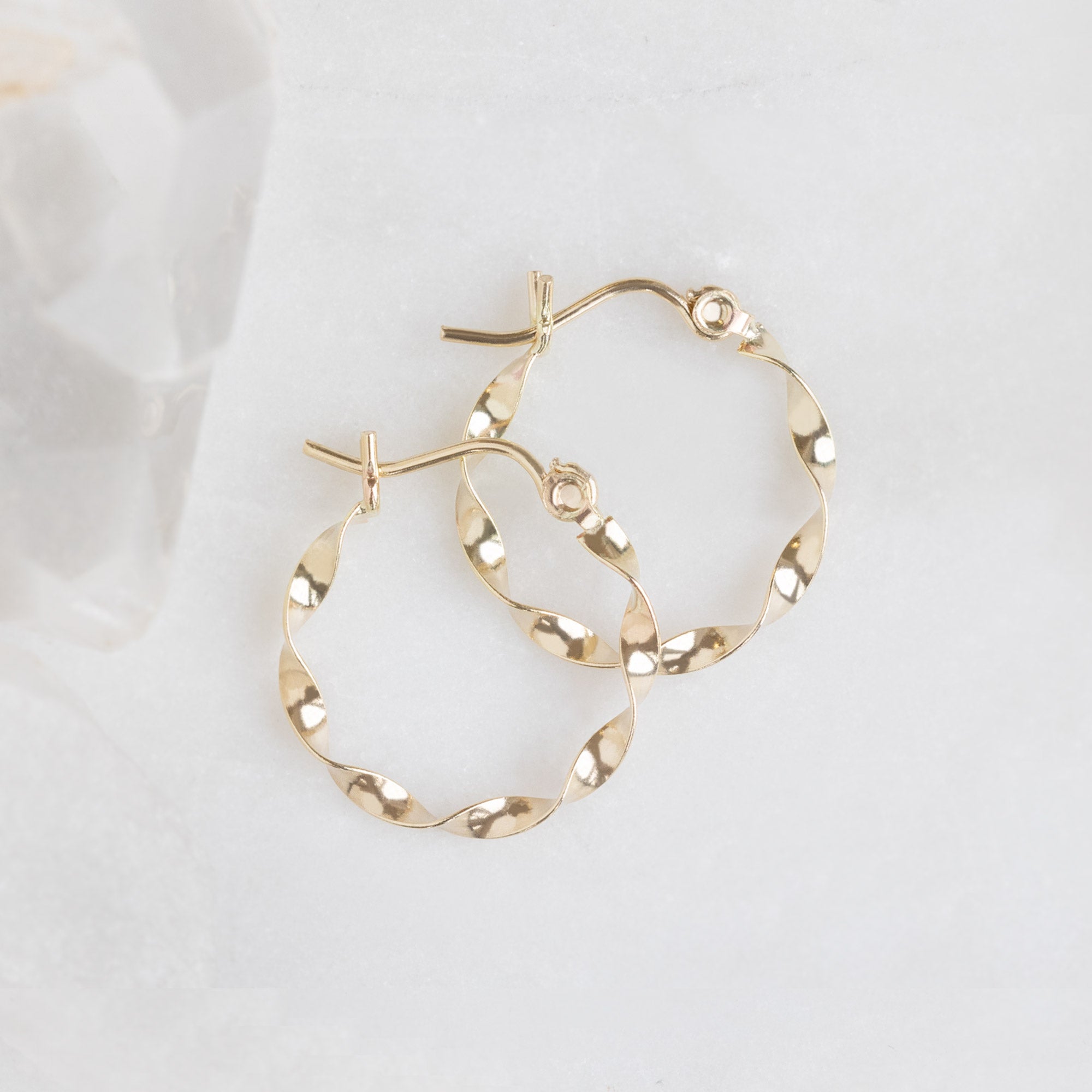 Alexis Russell Earrings The Ribbon Hoops | Yellow Gold