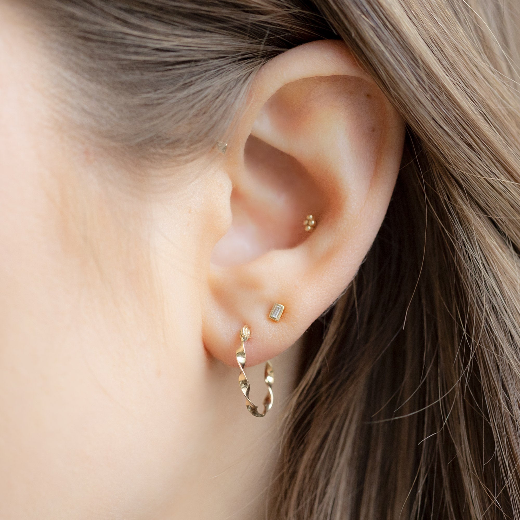 Alexis Russell Earrings The Ribbon Hoops | Yellow Gold