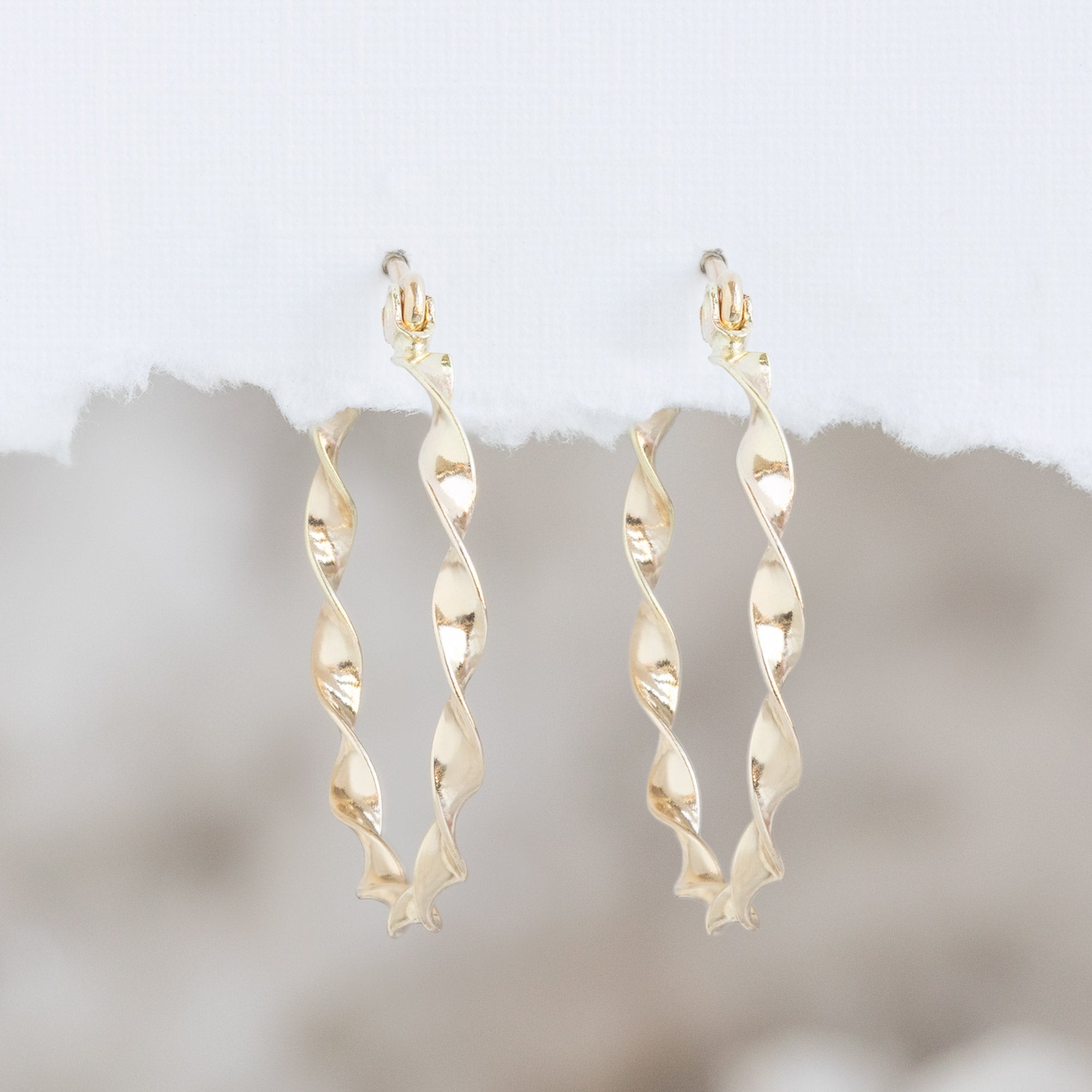 Alexis Russell Earrings The Ribbon Hoops | Yellow Gold