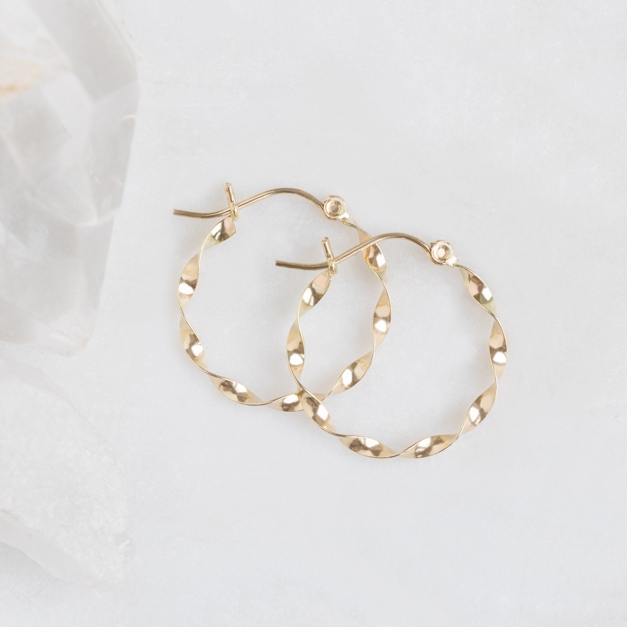 Alexis Russell Earrings The Ribbon Hoops | Yellow Gold