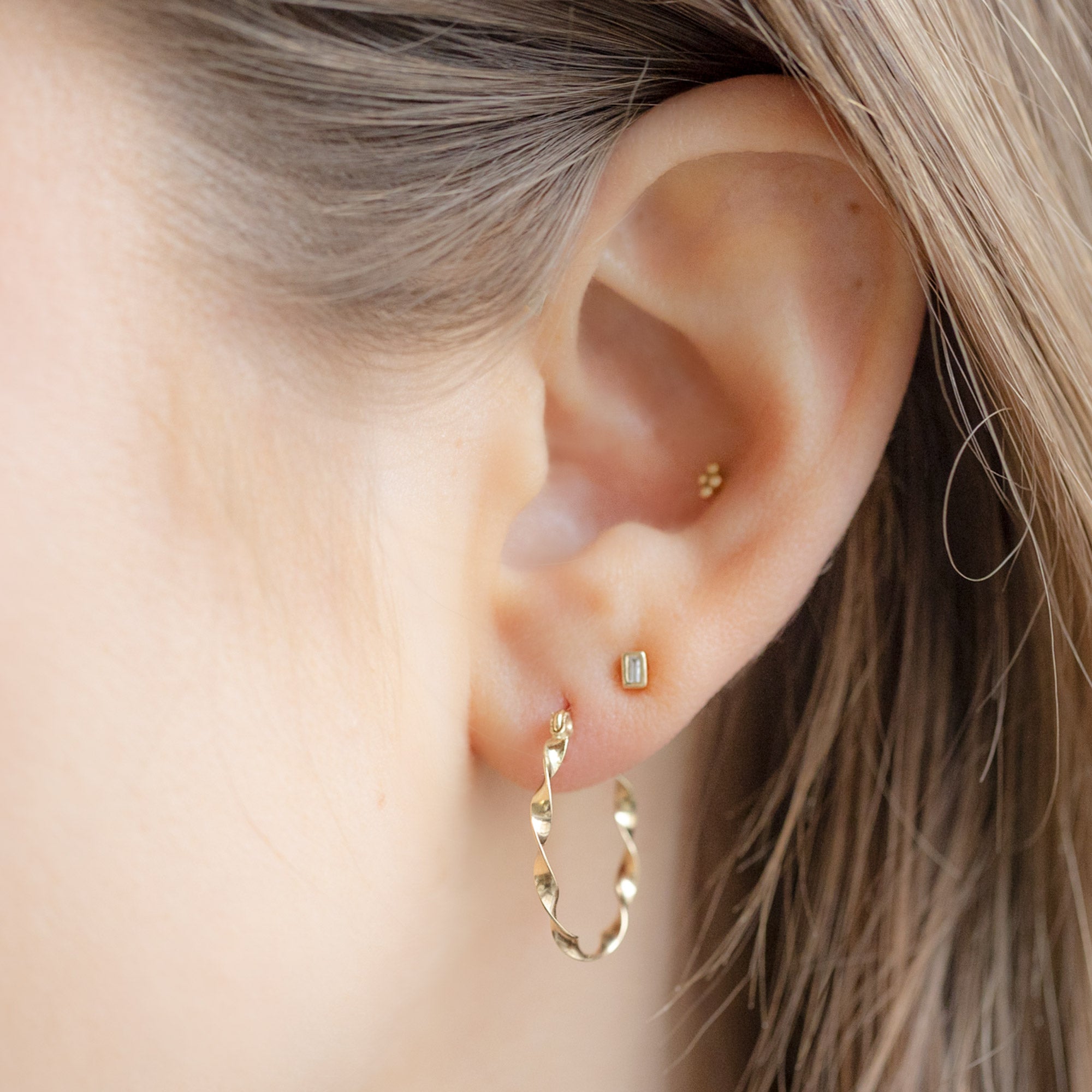 Alexis Russell Earrings The Ribbon Hoops | Yellow Gold