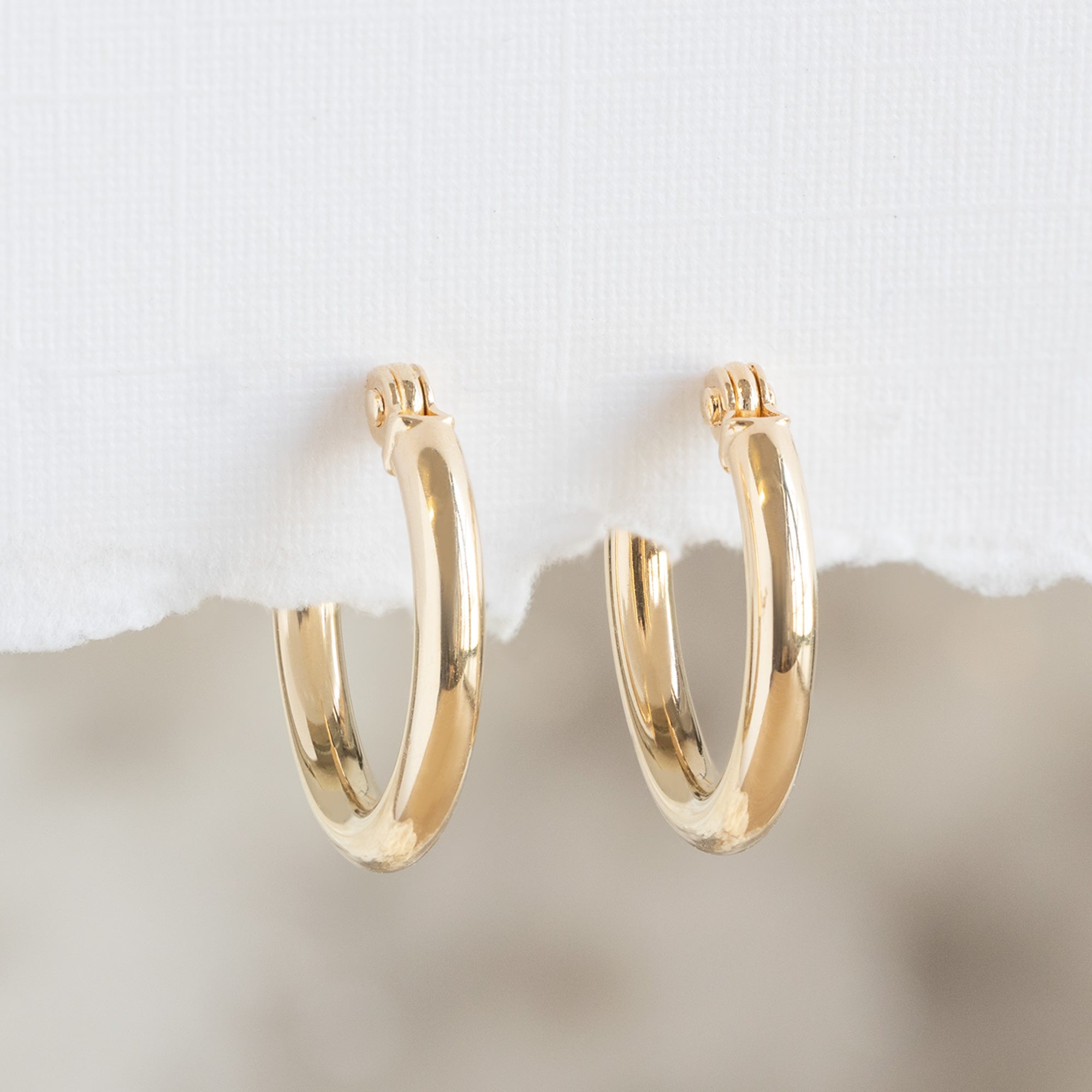 Alexis Russell Earrings The Charm Hoop Earrings | Yellow Gold