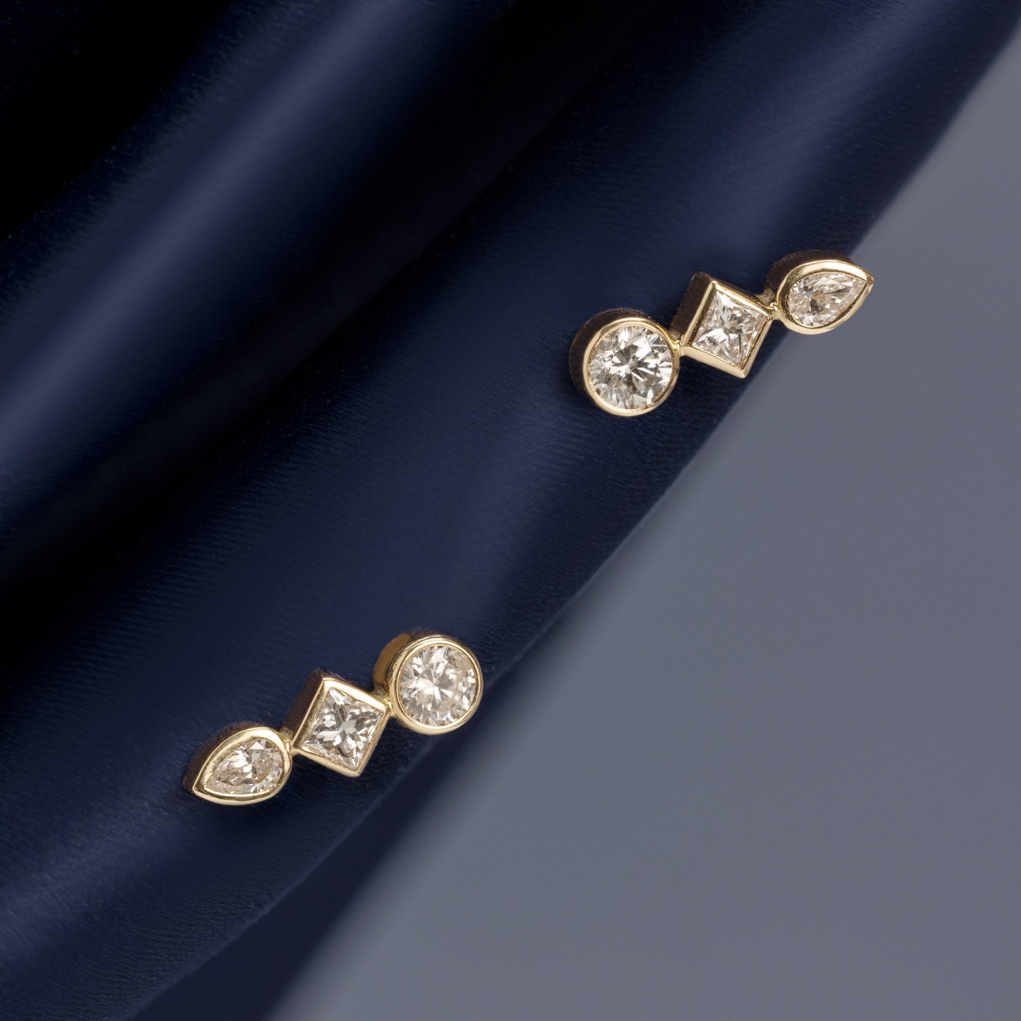 Alexis Russell  Earrings Diamond Squad Ear Climbers | Yellow Gold