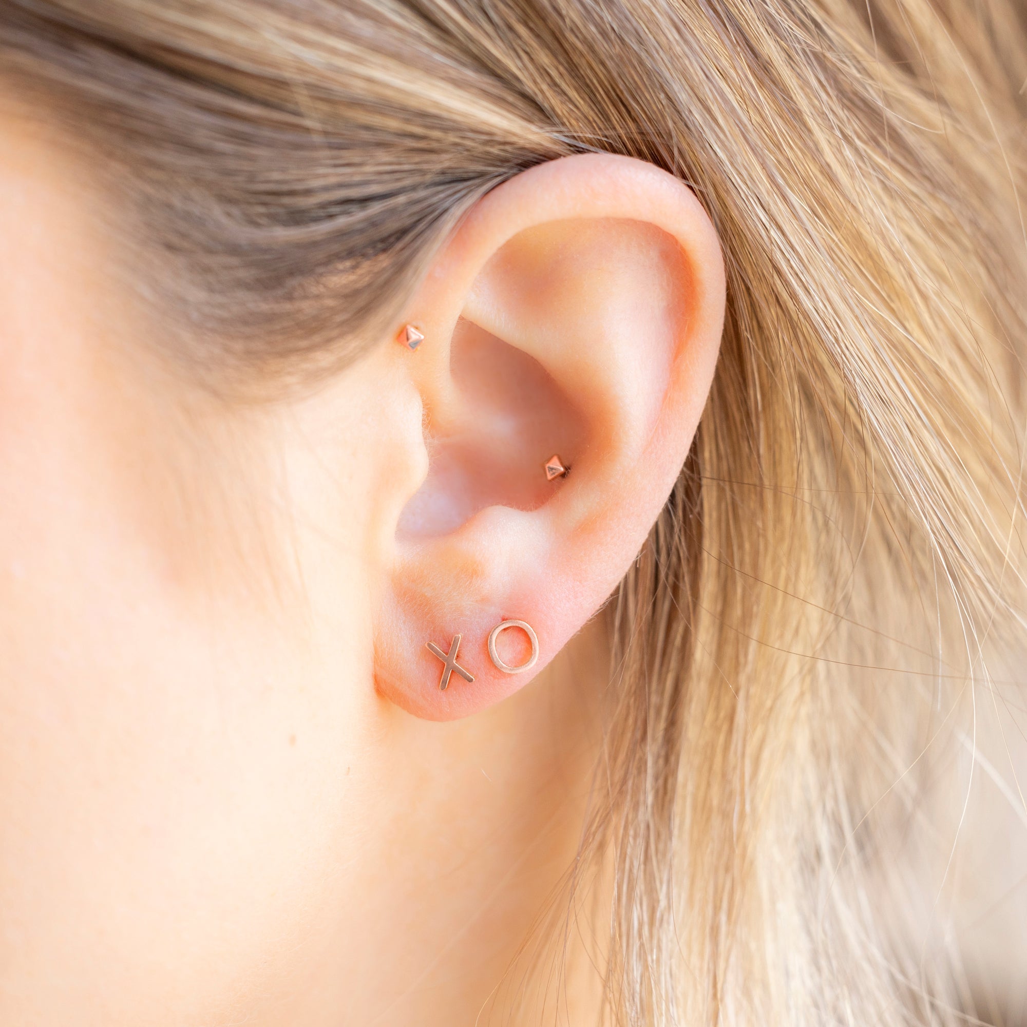 Alexis Russell Earrings The XO' Stud Earrings | Yellow, Rose, White or Sterling Silver