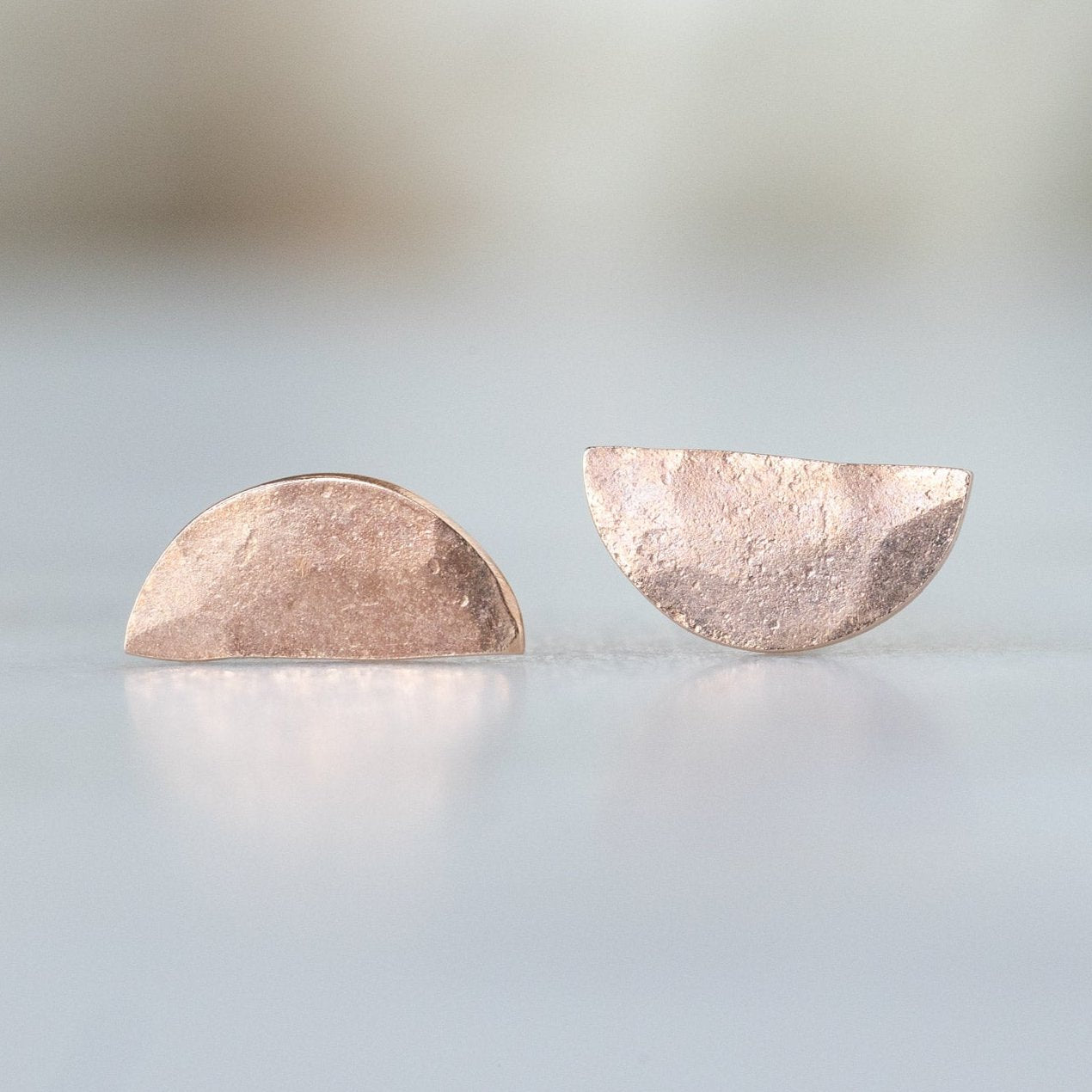 Alexis Russell Earrings The Gold Half Moon Stud Earrings | Yellow, Rose or White Gold