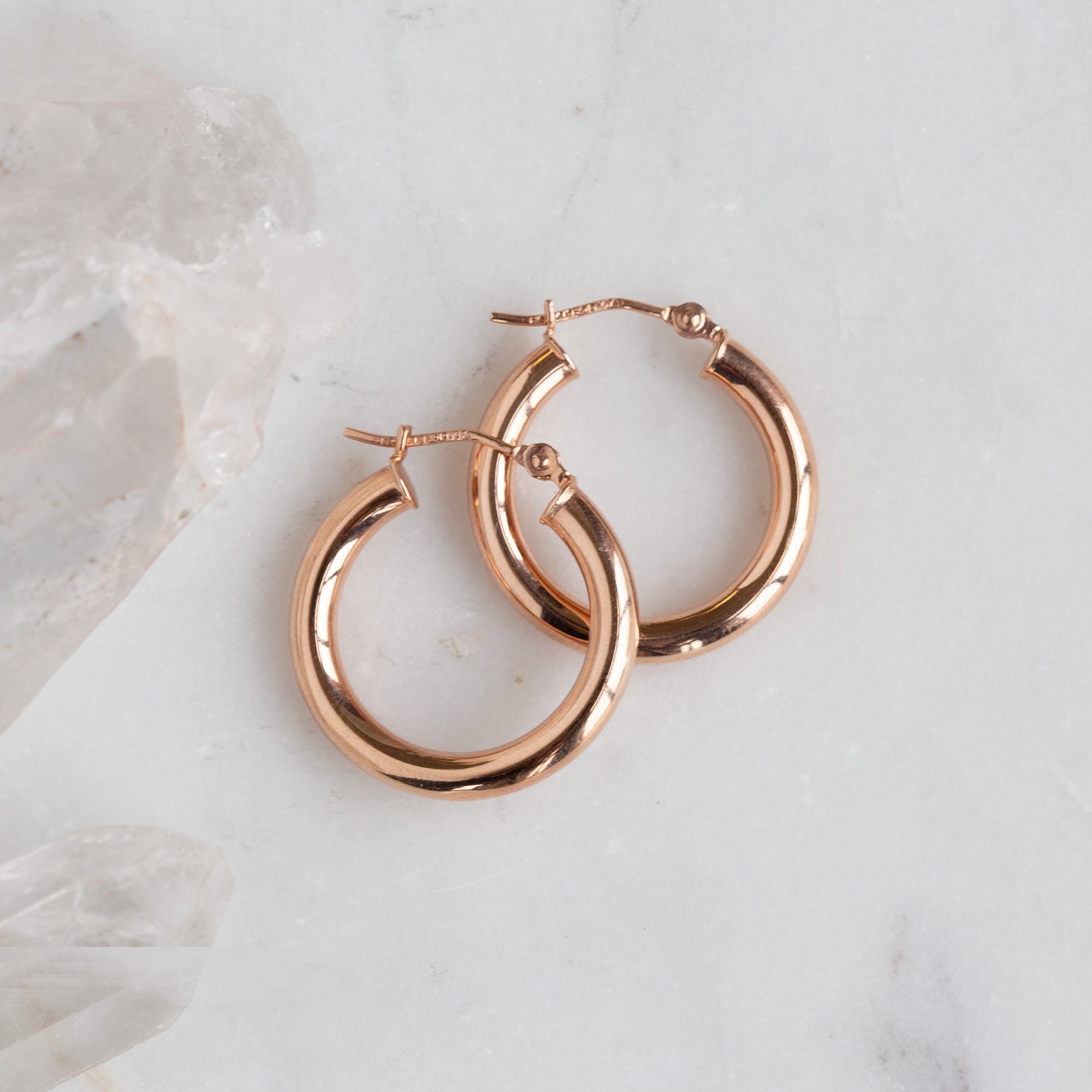 Alexis Russell Earrings The Chunky Gold Hoop Earrings | Rose Gold