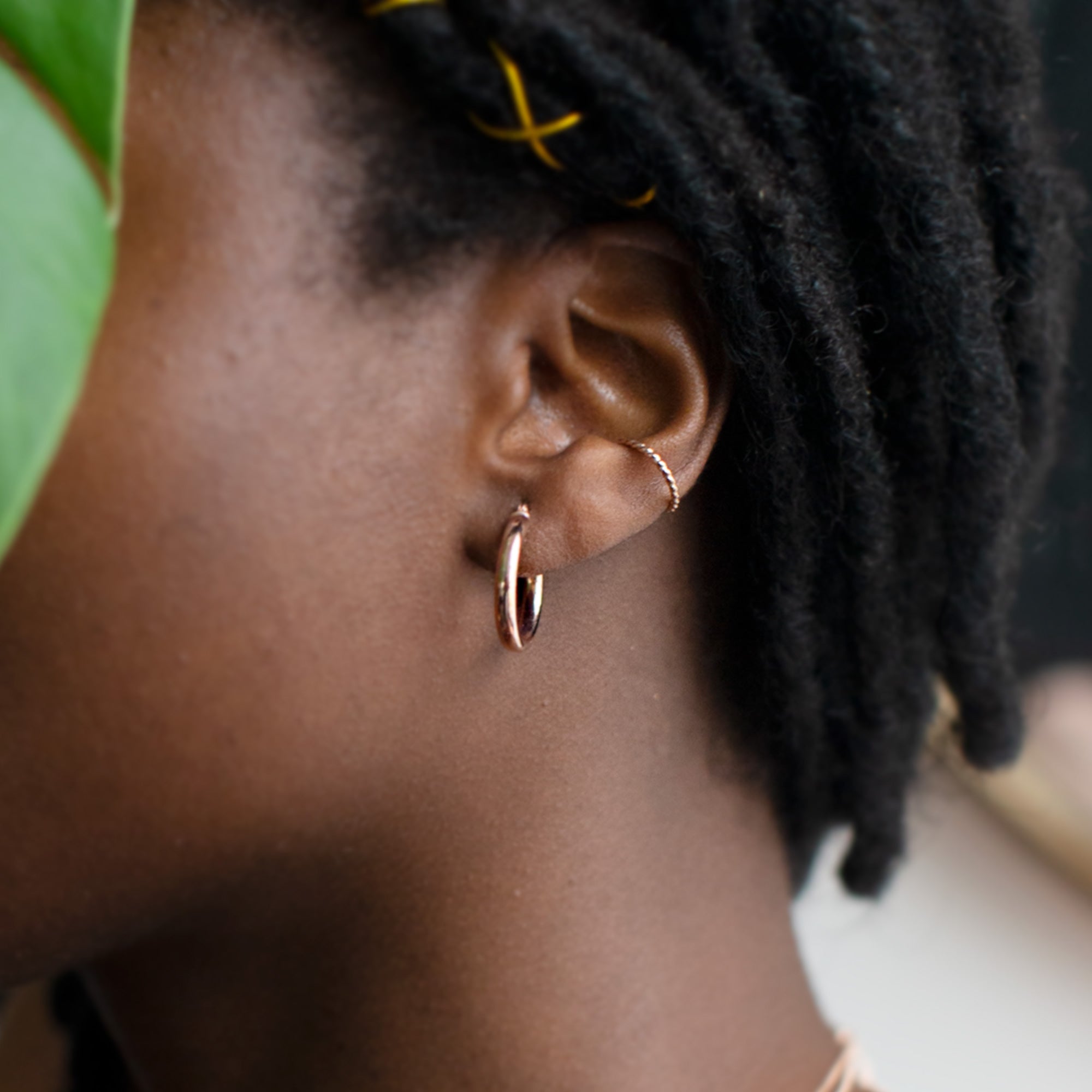 Alexis Russell Earrings The Chunky Gold Hoop Earrings | Rose Gold