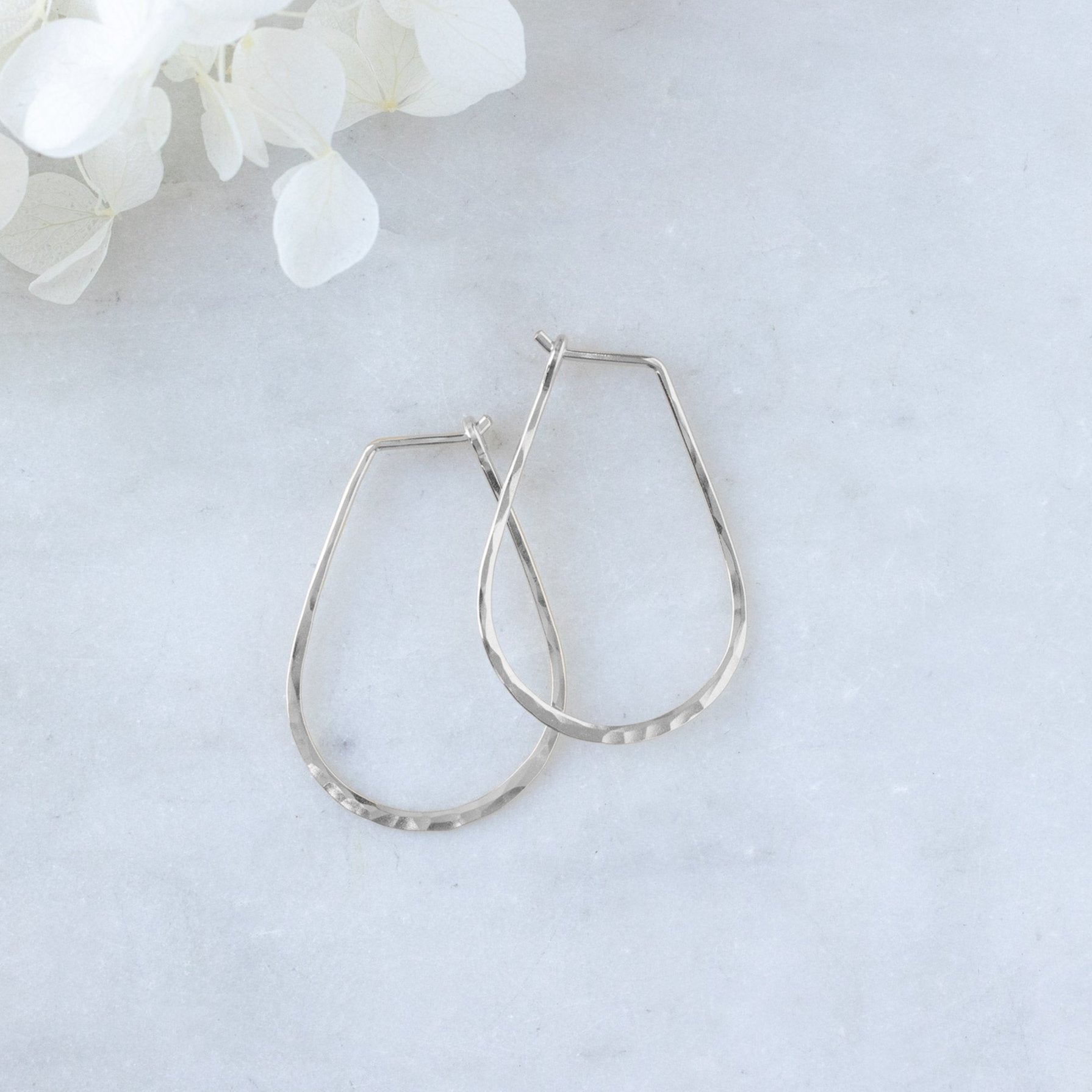 Alexis Russell Earrings Small Horseshoe Hoop Earrings | Yellow, Rose, White or Sterling Silver