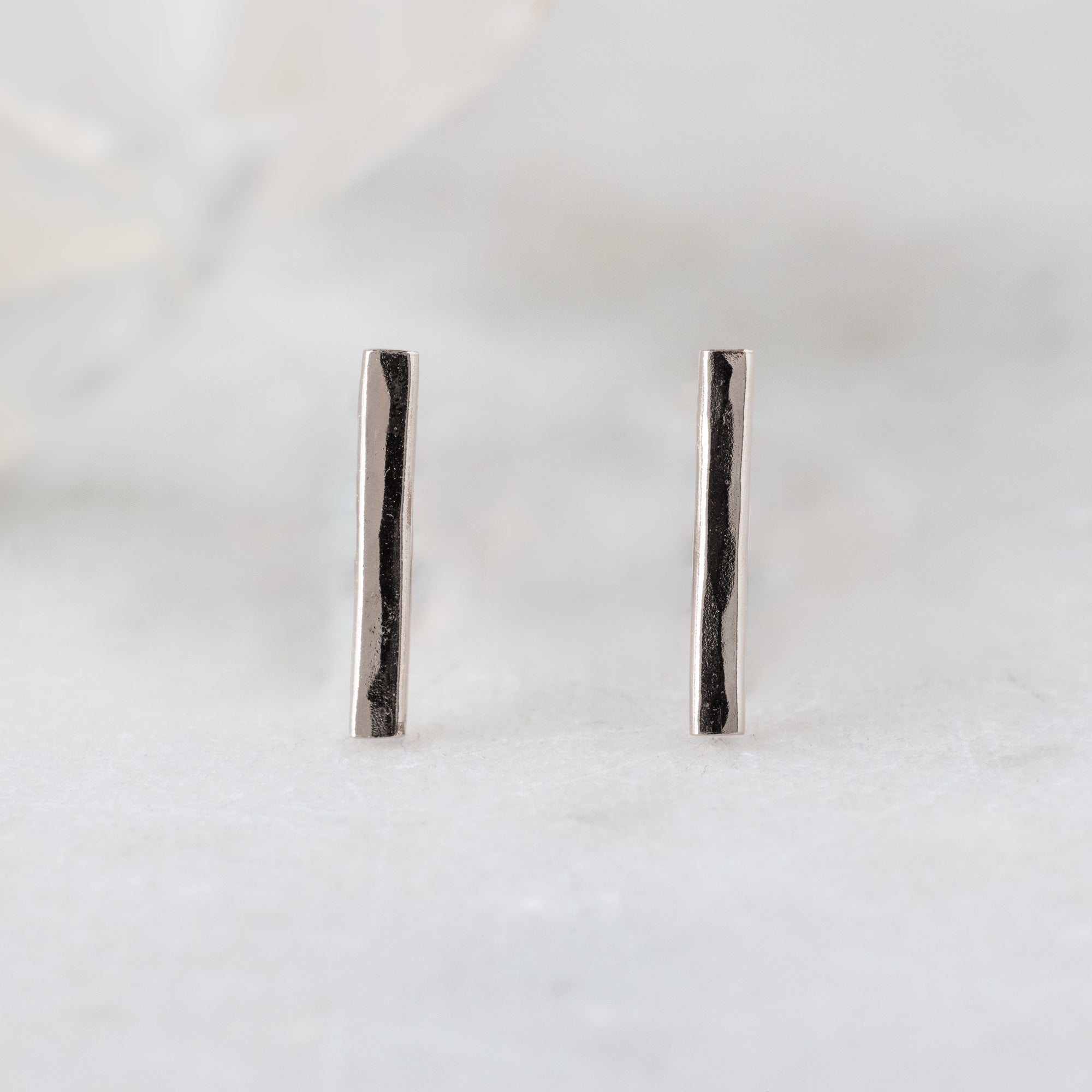 Alexis Russell Earrings The Linea Bar Stud Earrings | Yellow, Rose, White or Sterling Silver