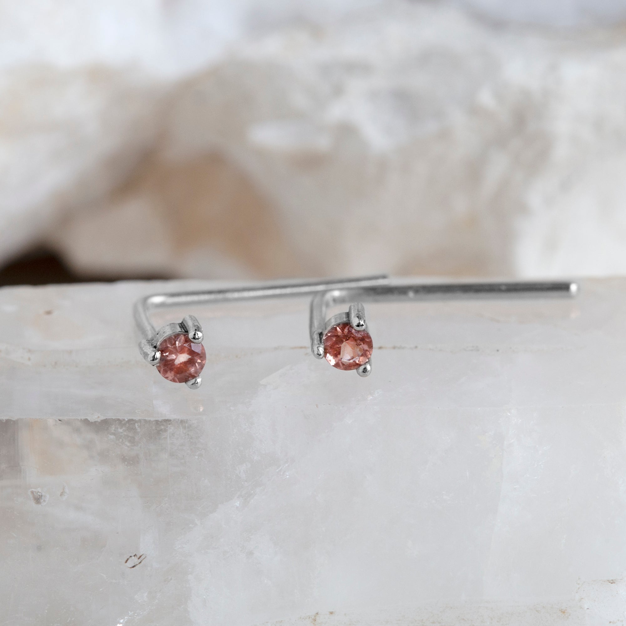Alexis Russell Earrings The Sunstone Staple Thread Earrings | Yellow, Rose, White or Sterling Silver