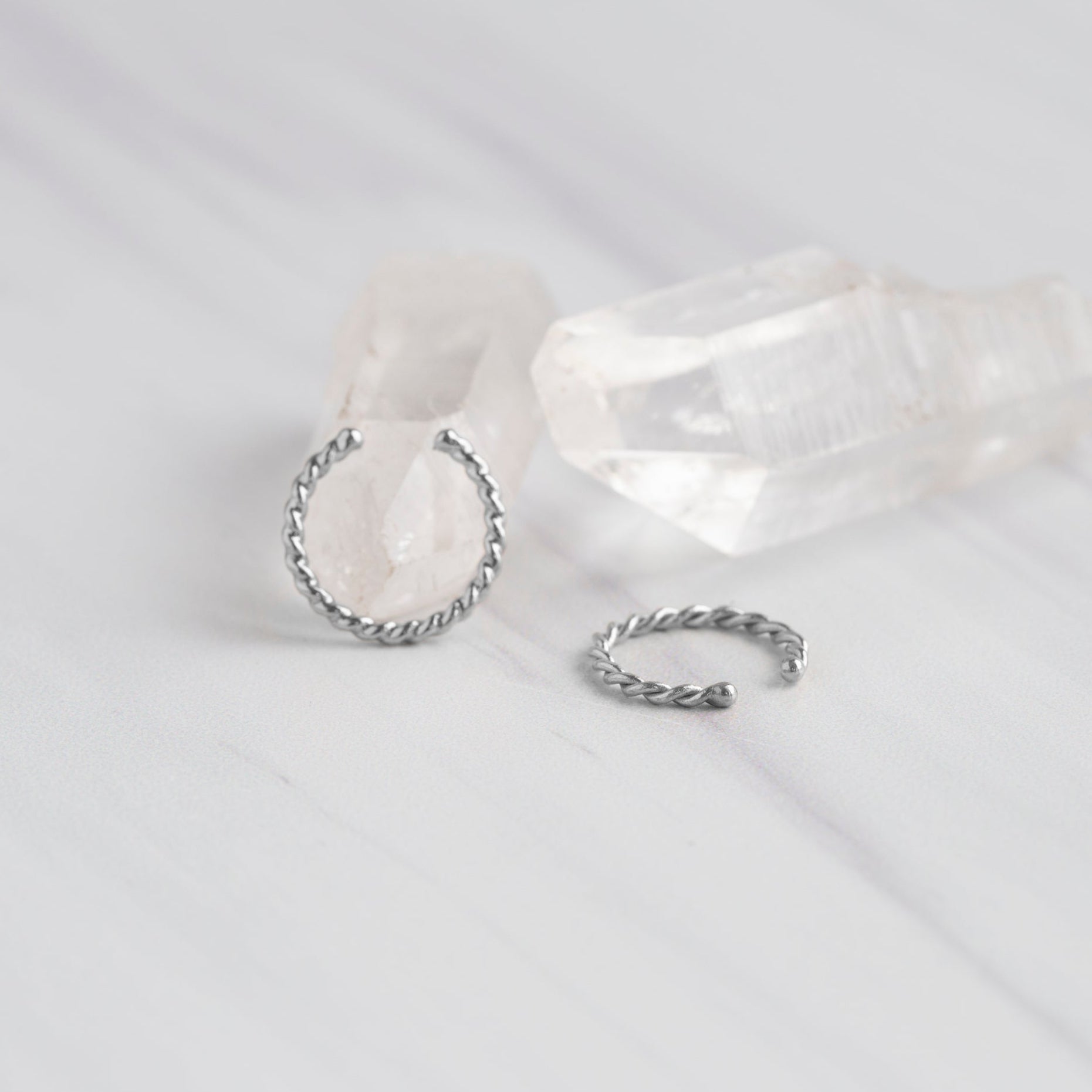 Alexis Russell Earrings The Gold Rope Ear Cuff | Yellow or White Gold