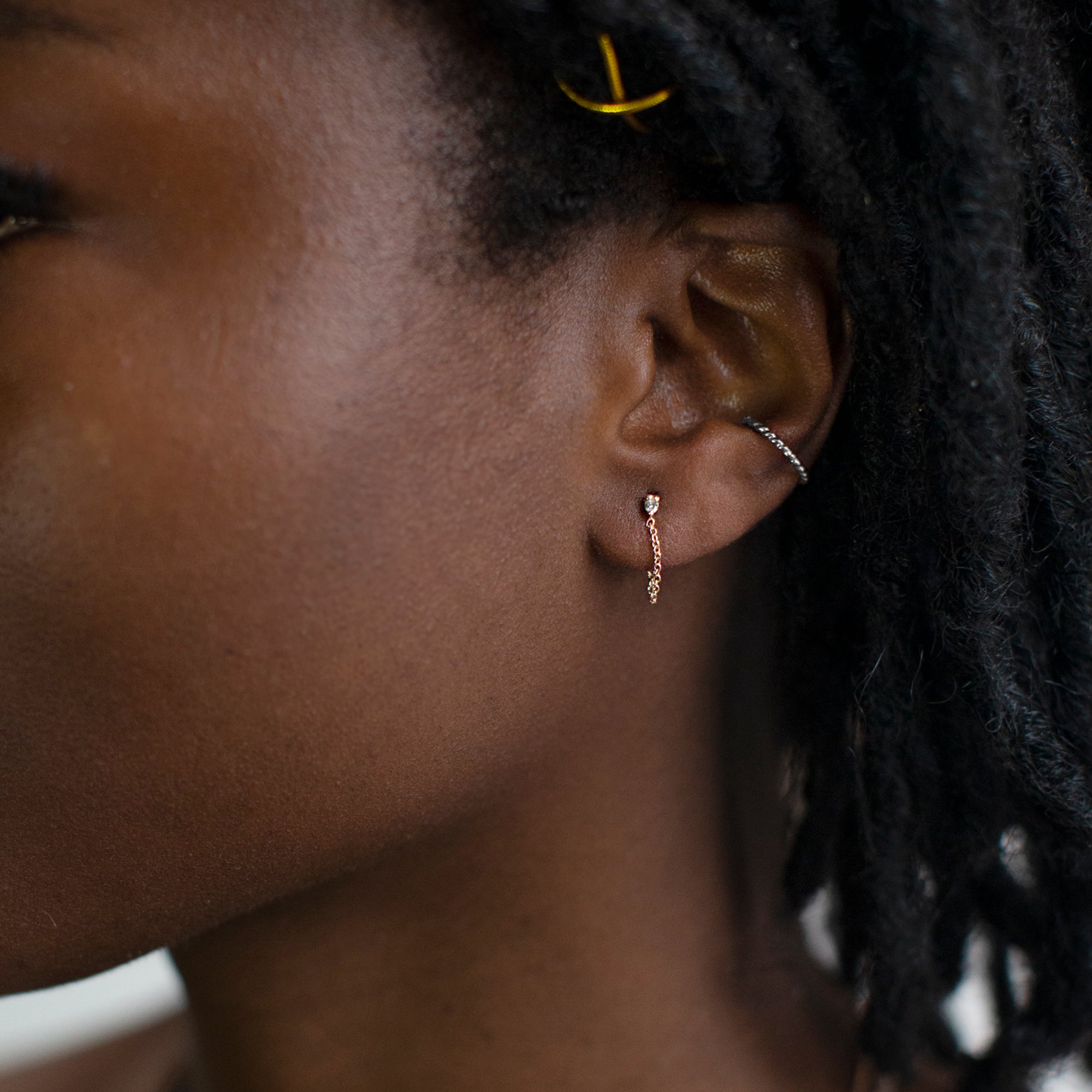 Alexis Russell Earrings The Gold Rope Ear Cuff | Yellow or White Gold