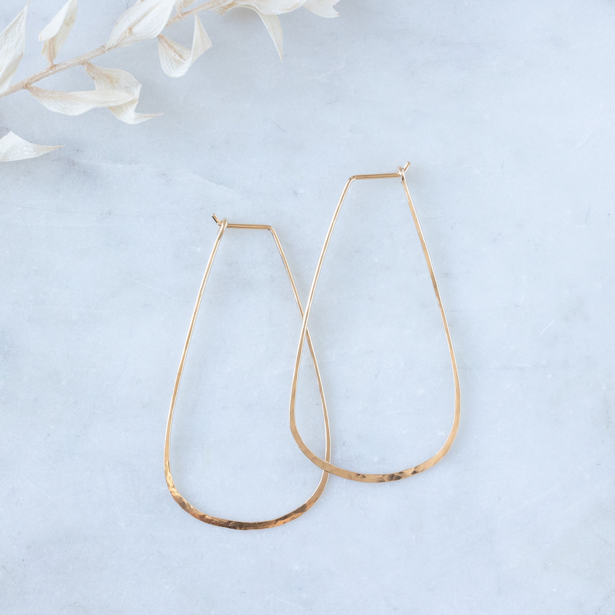 Alexis Russell Earrings Large Horseshoe Hoop Earrings | Yellow Gold Filled