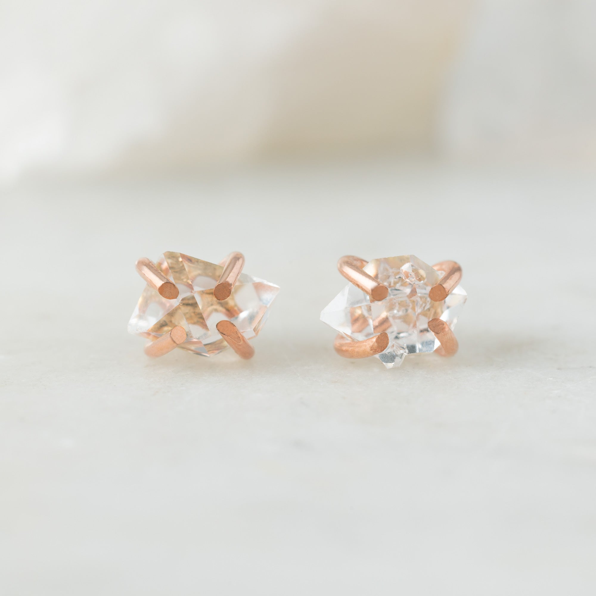 Alexis Russell Earrings The Herkimer Diamond Stud Earrings | Yellow, Rose or Sterling Silver