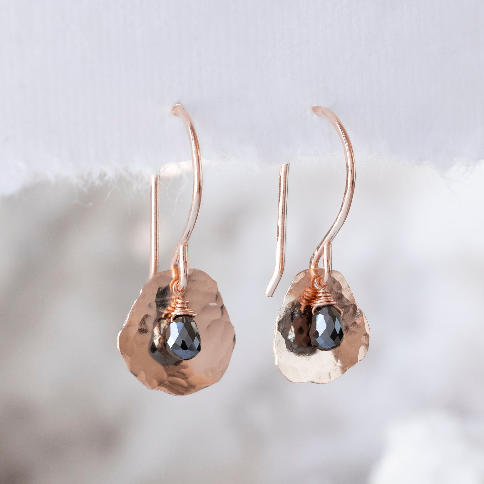 Alexis Russell Earrings The Black Diamond Petal Earrings | Yellow, Rose or Sterling Silver