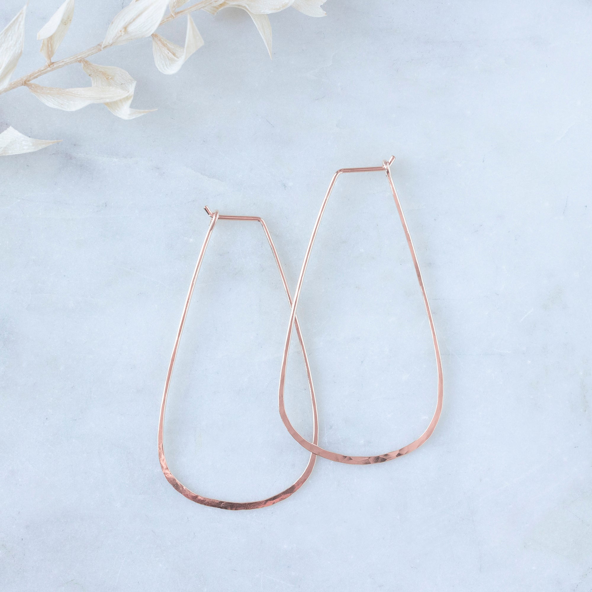 Alexis Russell Earrings Large Horseshoe Hoop Earrings | Yellow, Rose or Sterling Silver