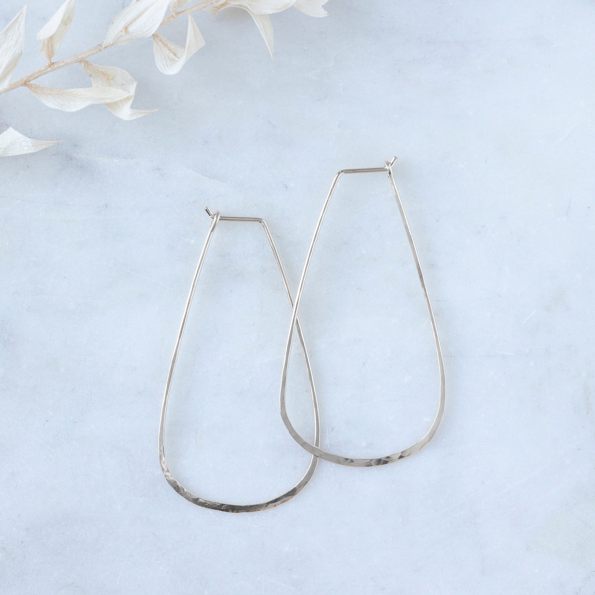 Alexis Russell Earrings Large Horseshoe Hoop Earrings | Sterling Silver