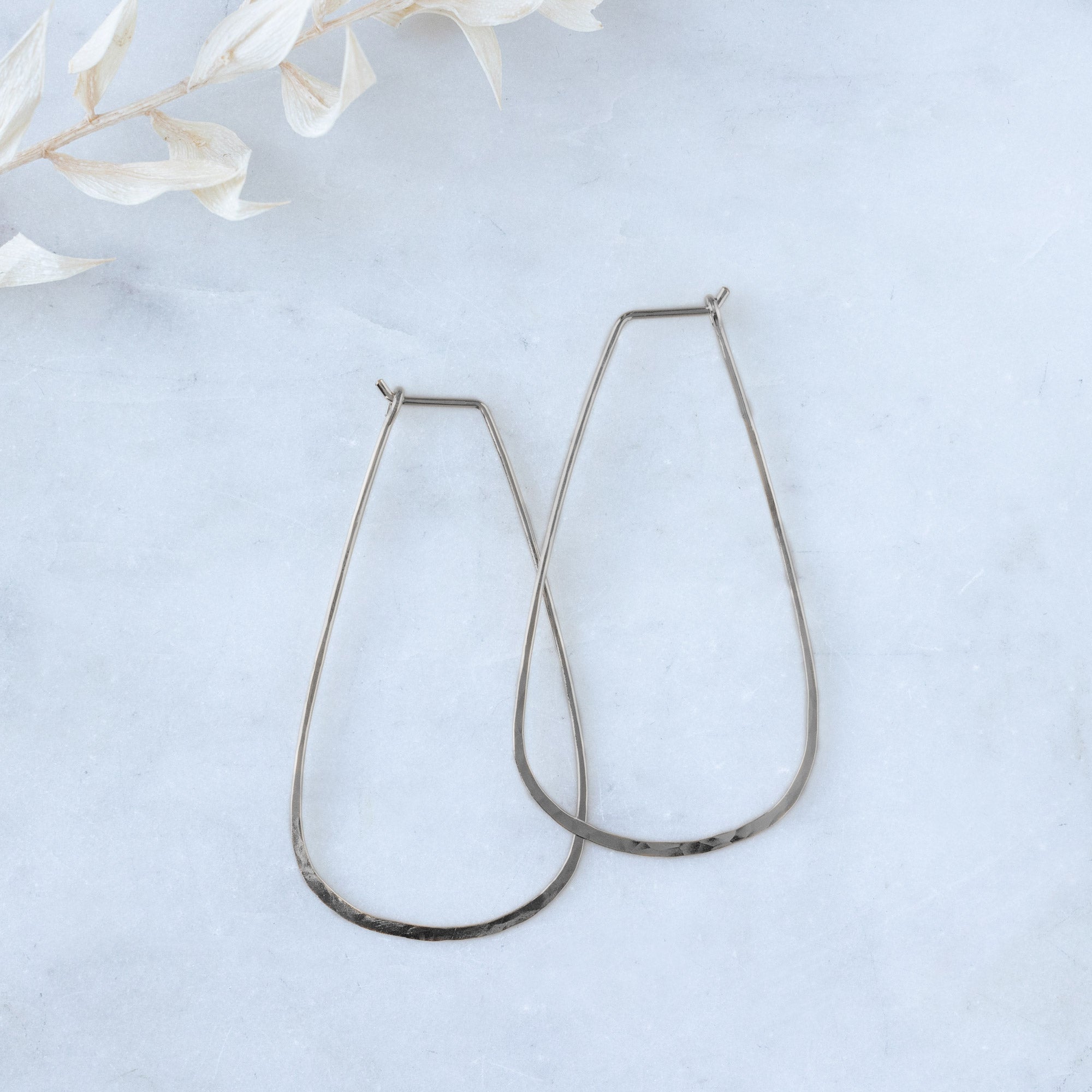 Alexis Russell Earrings Large Horseshoe Hoop Earrings | Sterling Silver