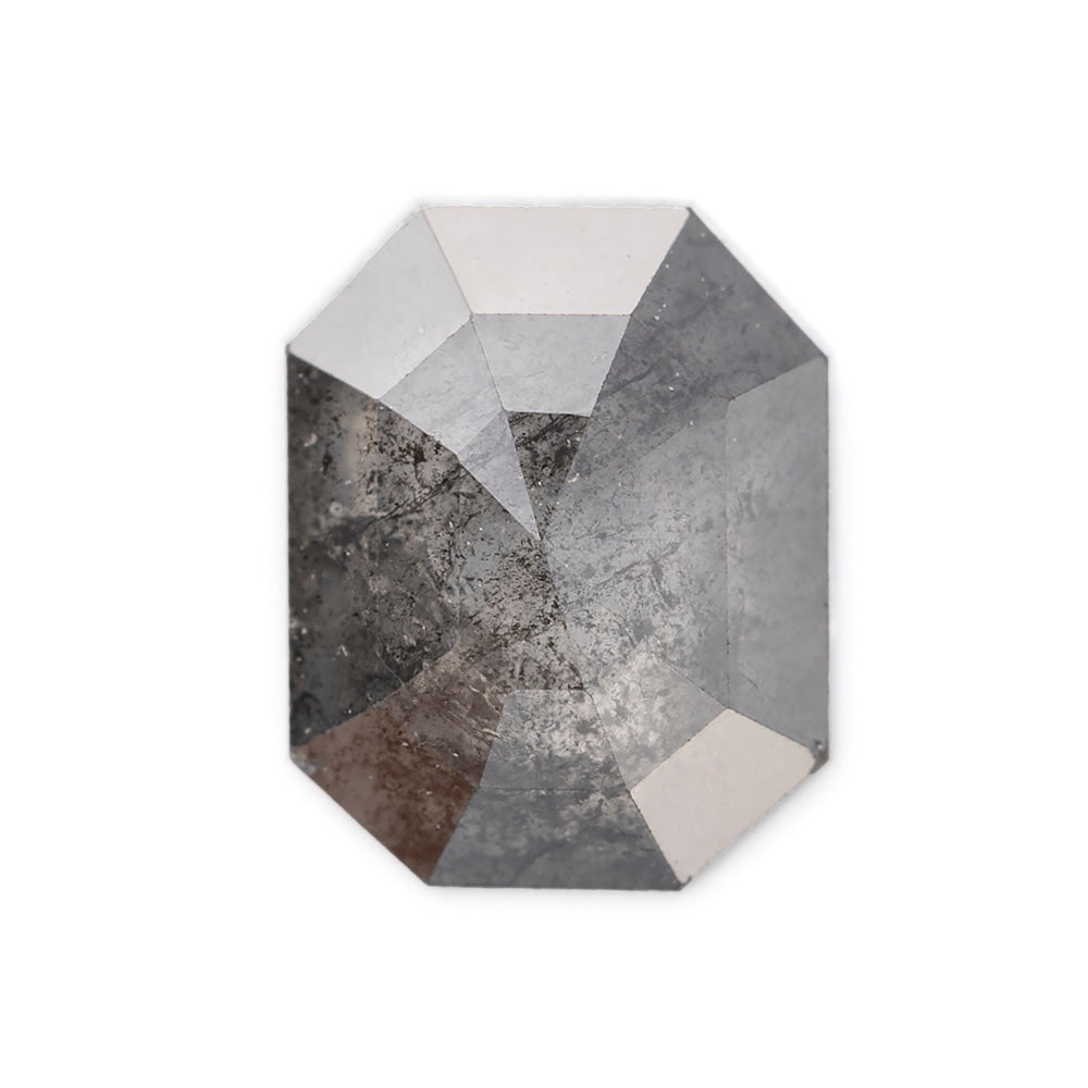 Alexis Russell Loose Stones - Engagement Salt and Pepper Diamonds - Emerald/Cushion Cut