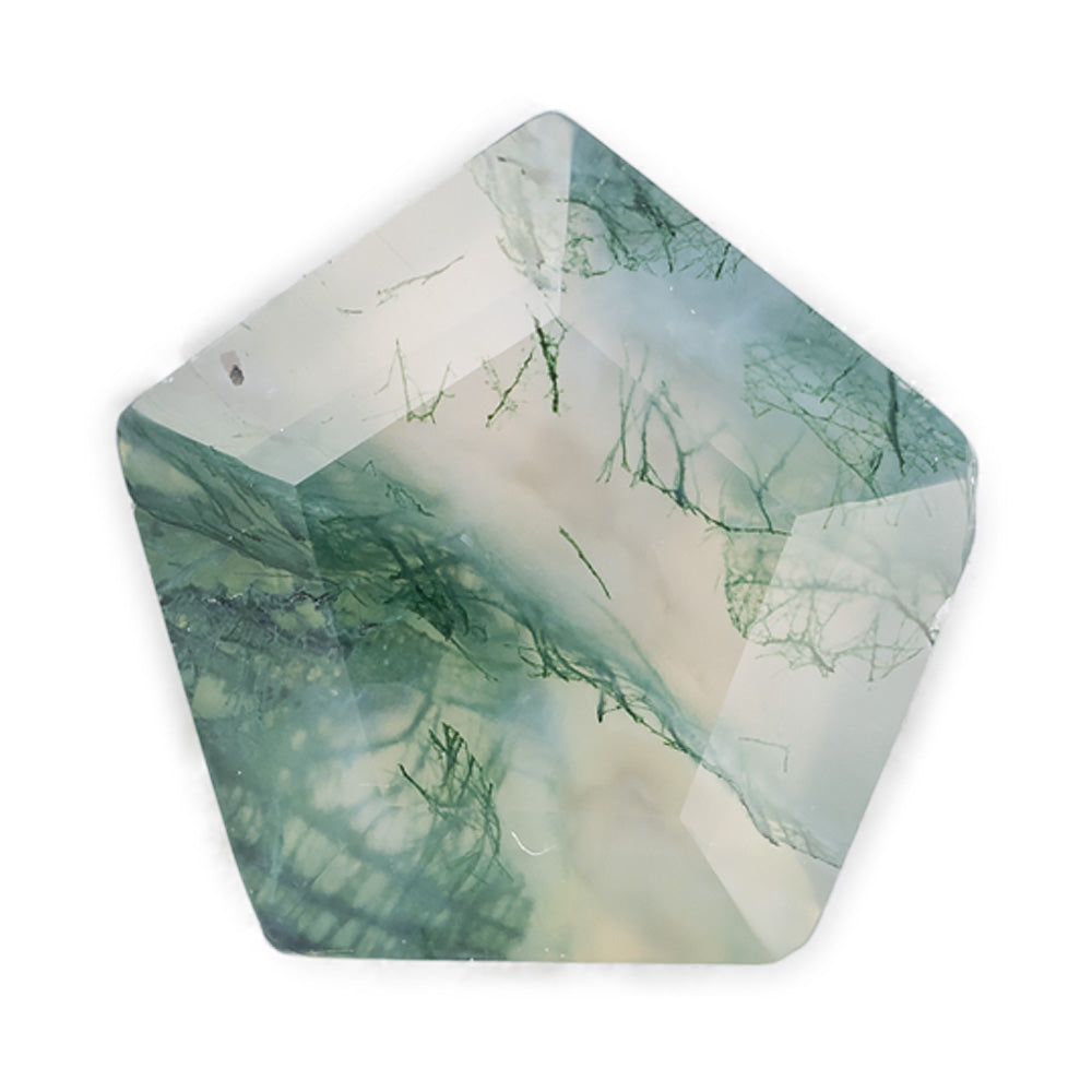 Alexis Russell Loose Stones - Engagement Moss Agate - Shield
