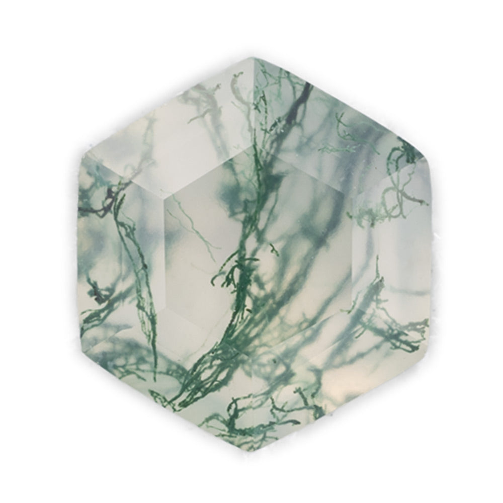 Alexis Russell Loose Stones - Engagement Moss Agate - Hexagon