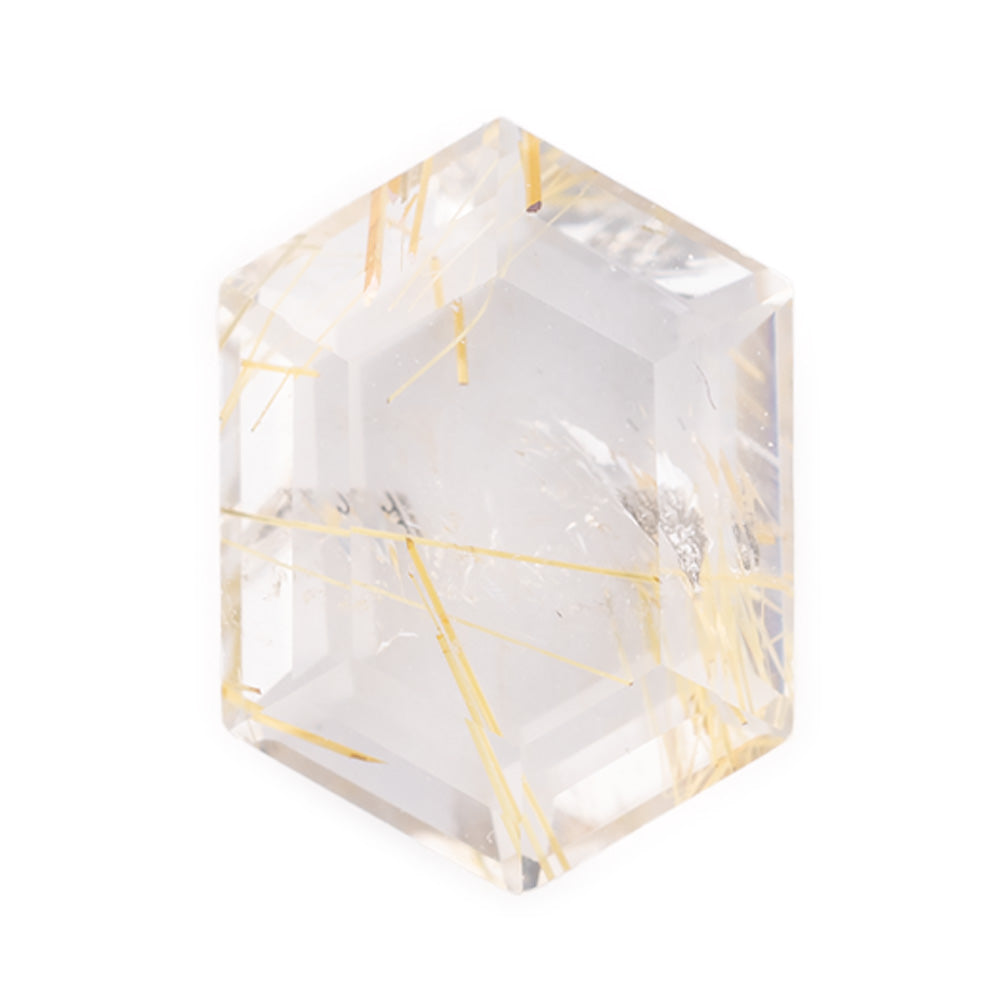 Alexis Russell Loose Stones - Engagement Rutilated Quartz - Hexagon