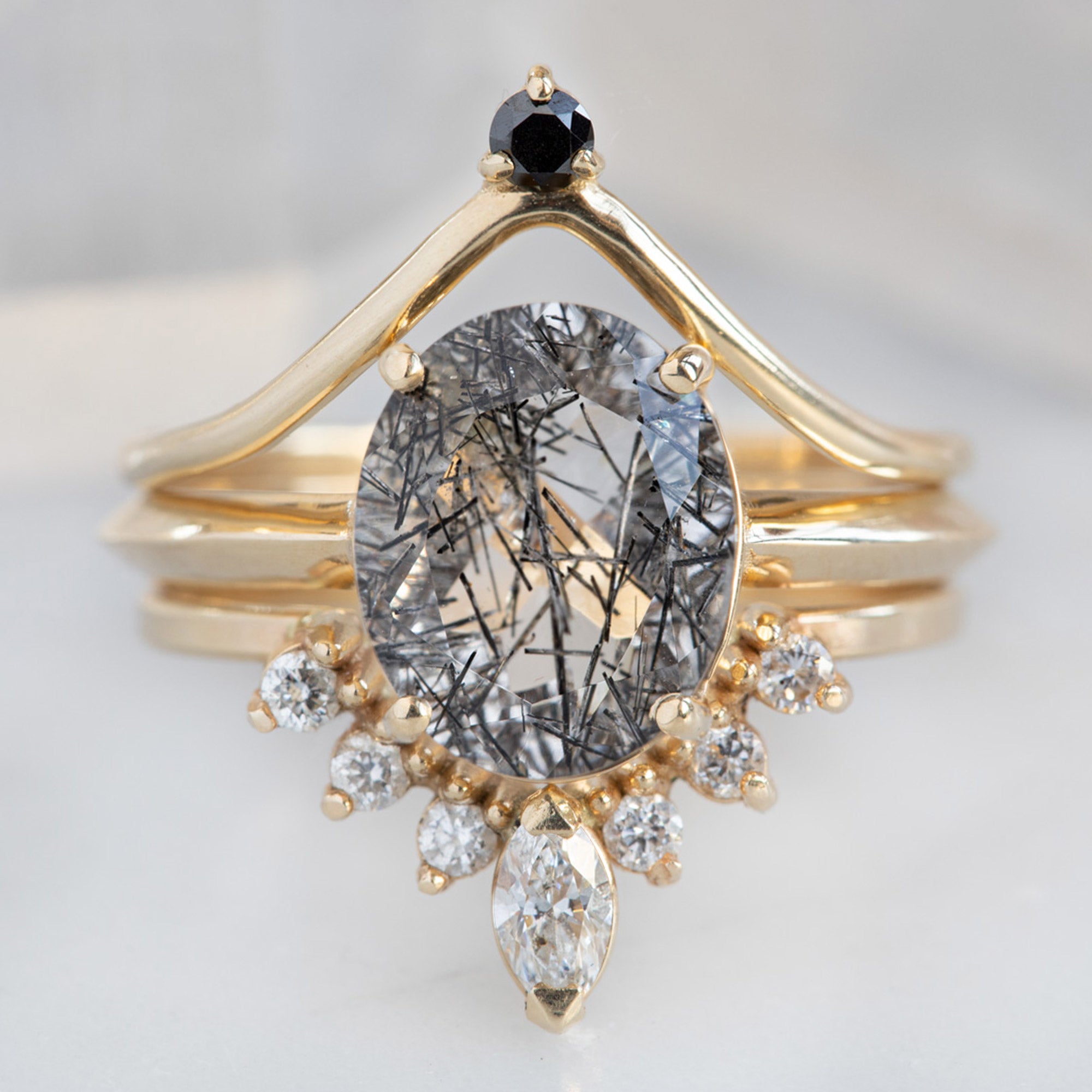 Alexis Russell Engagement Rings The Bryn Ring | 2.37ct Oval Tourmaline In Quartz in 14K Yellow Gold