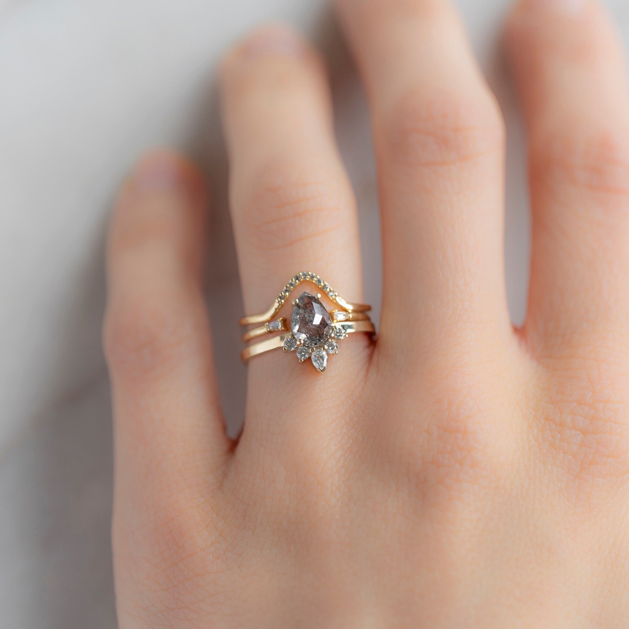Alexis Russell Custom Diamond Ring Design Your Own Custom | Salt And Pepper Diamond Engagement Ring