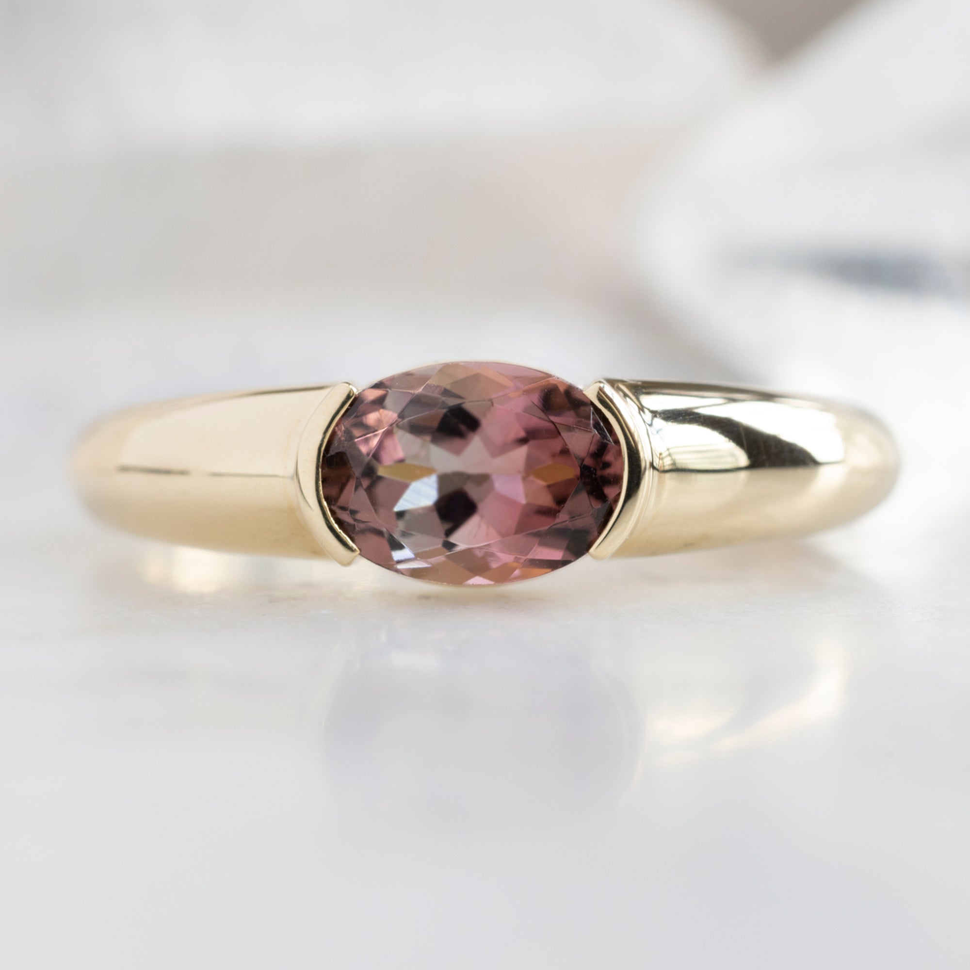 Alexis Russell Engagement Rings The Signet Ring | 1.21ct Oval Tourmaline in 14K Yellow Gold