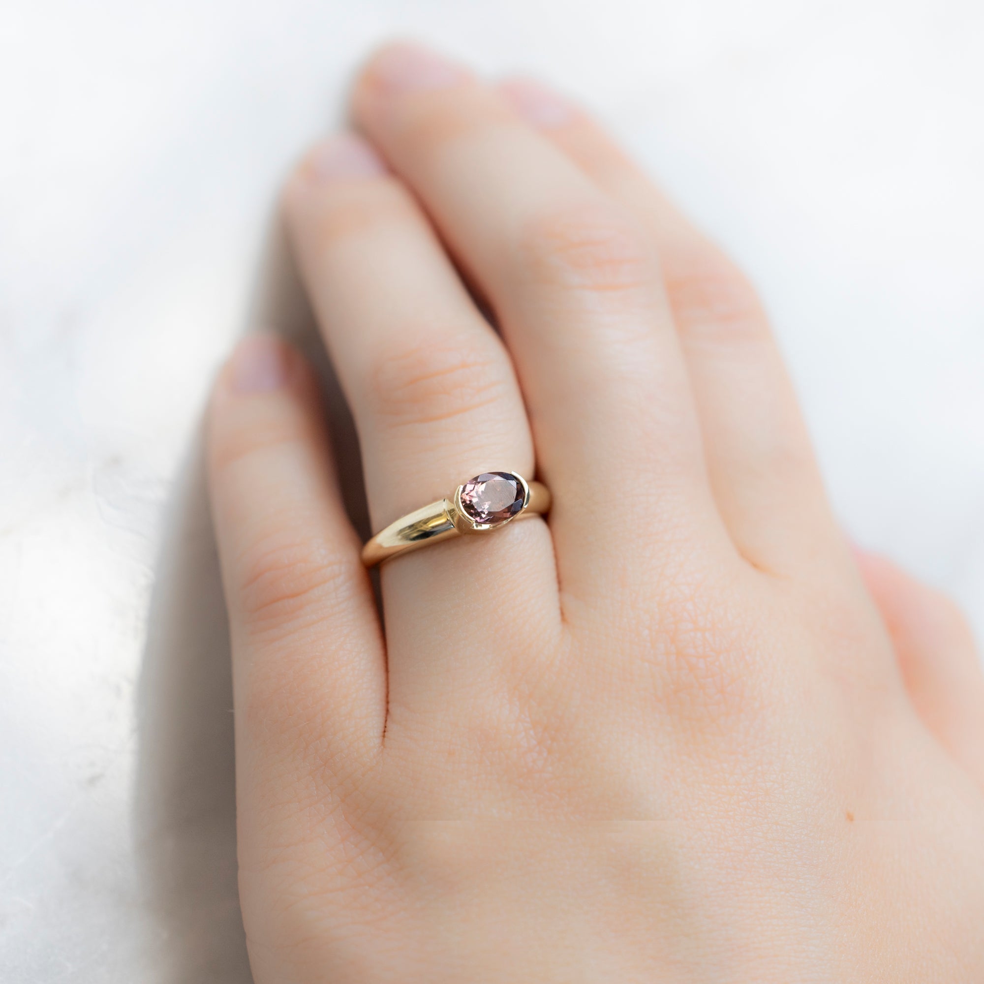 Alexis Russell Engagement Rings The Signet Ring | 1.21ct Oval Tourmaline in 14K Yellow Gold