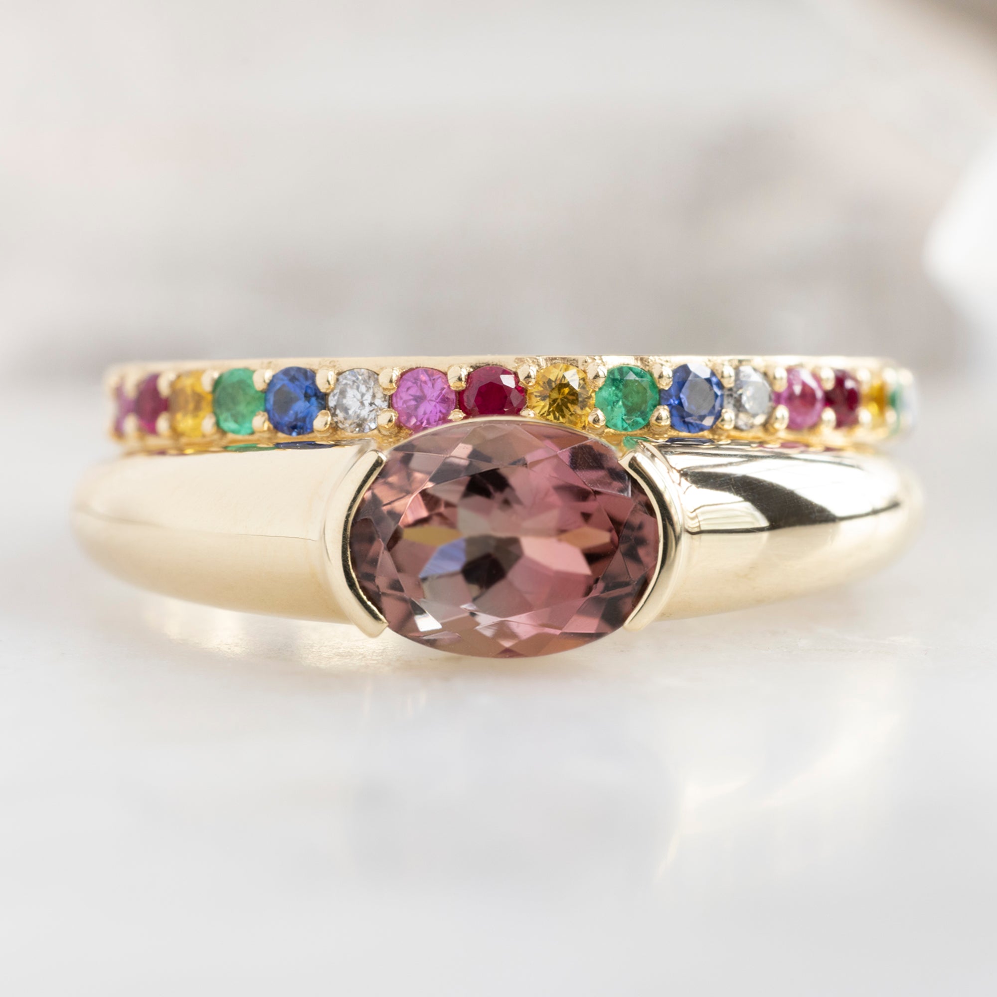 Alexis Russell Engagement Rings The Signet Ring | 1.21ct Oval Tourmaline in 14K Yellow Gold