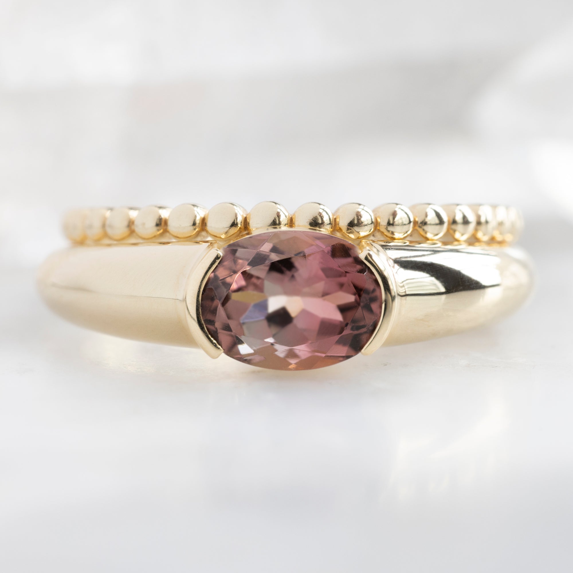 Alexis Russell Engagement Rings The Signet Ring | 1.21ct Oval Tourmaline in 14K Yellow Gold