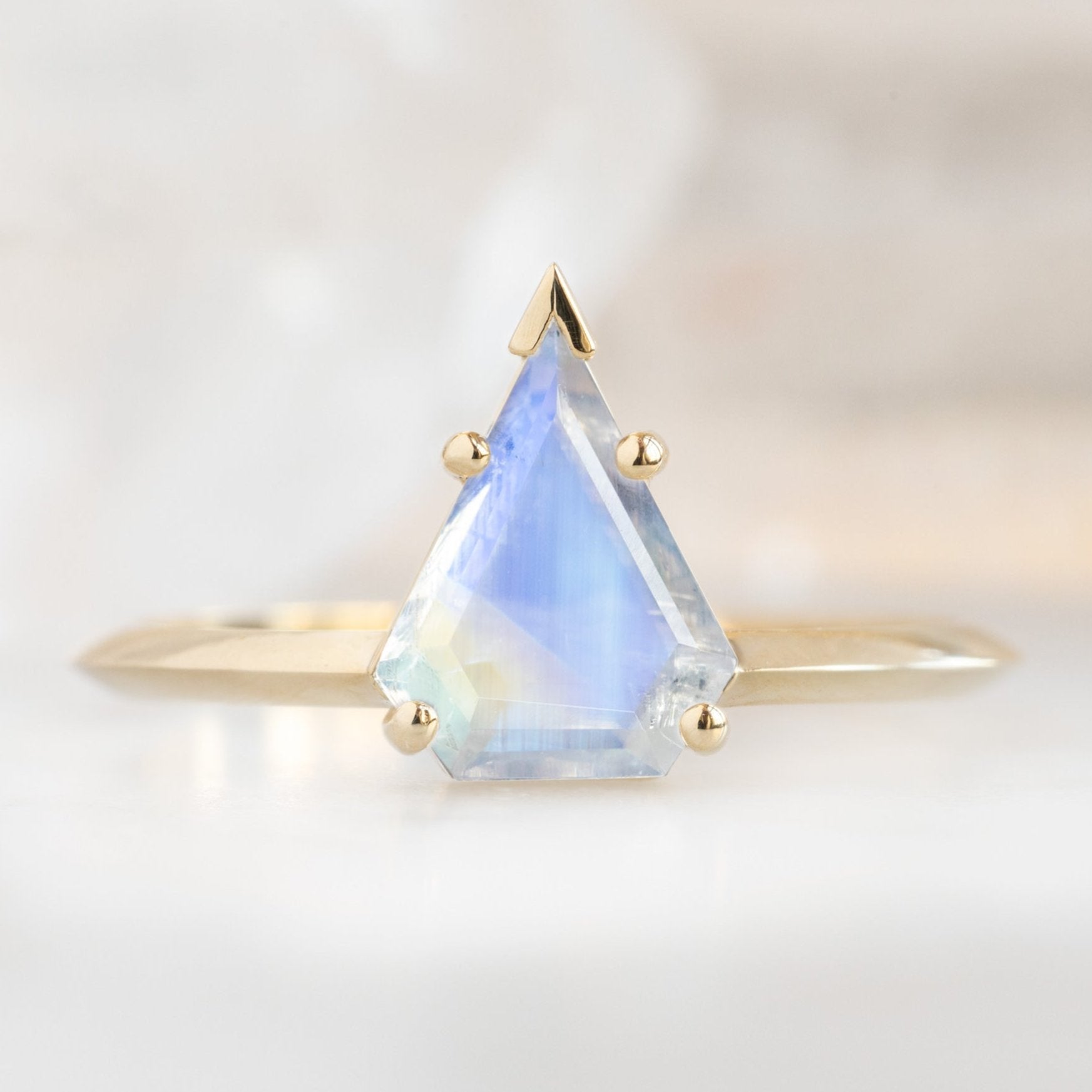 Alexis Russell Engagement Rings The Sage Ring | 1.17ct Shield Moonstone in 14K Yellow Gold