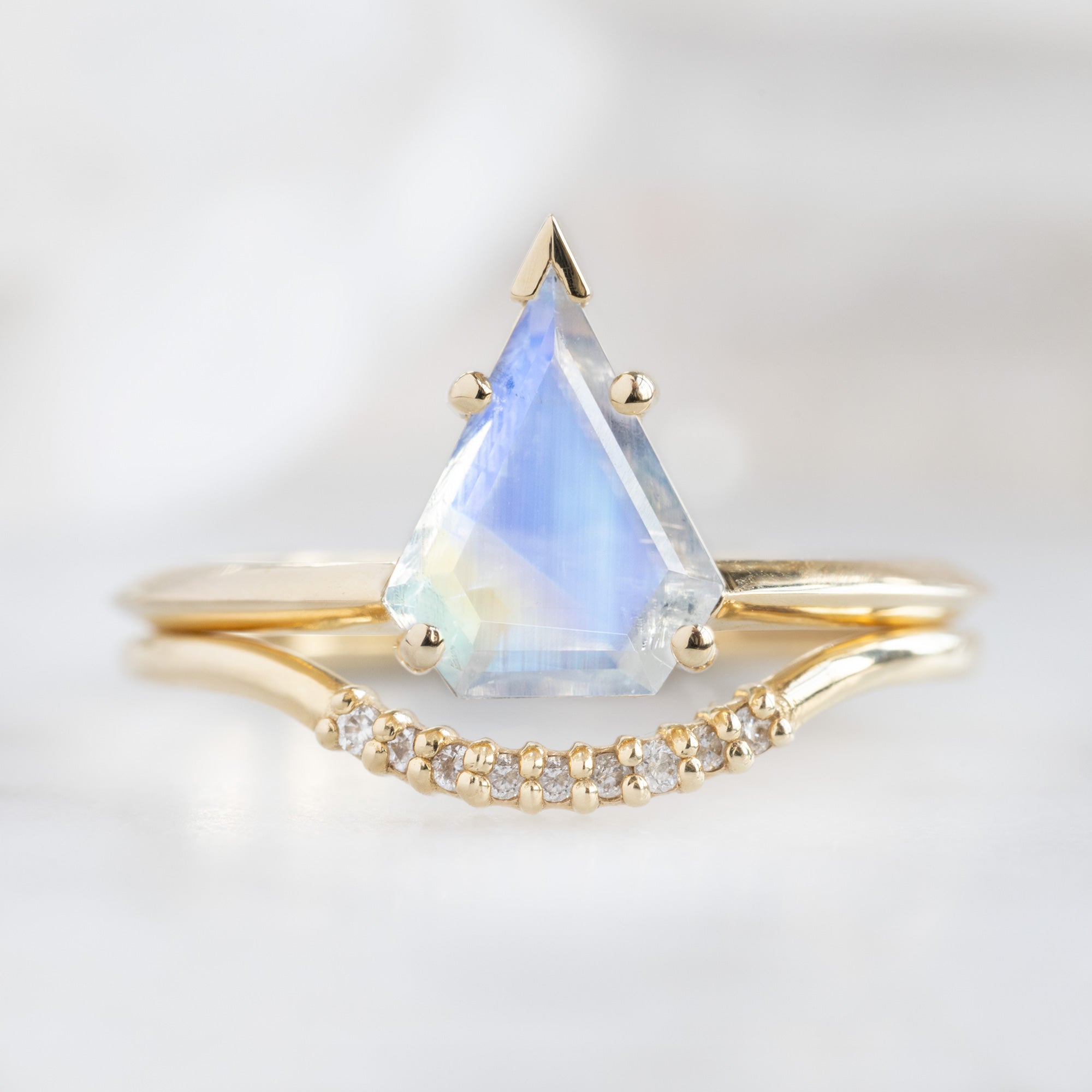 Alexis Russell Engagement Rings The Sage Ring | 1.17ct Shield Moonstone in 14K Yellow Gold