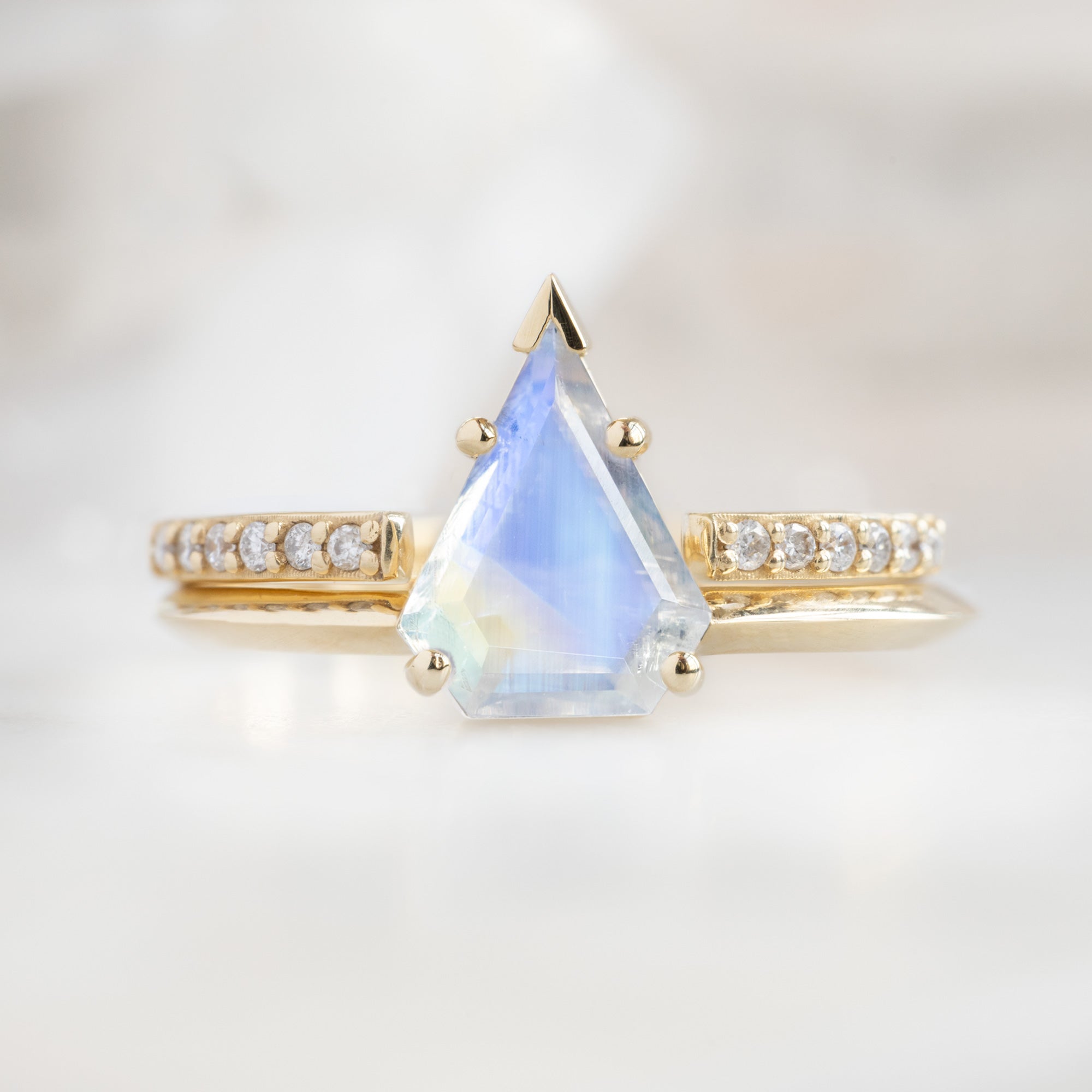 Alexis Russell Engagement Rings The Sage Ring | 1.17ct Shield Moonstone in 14K Yellow Gold