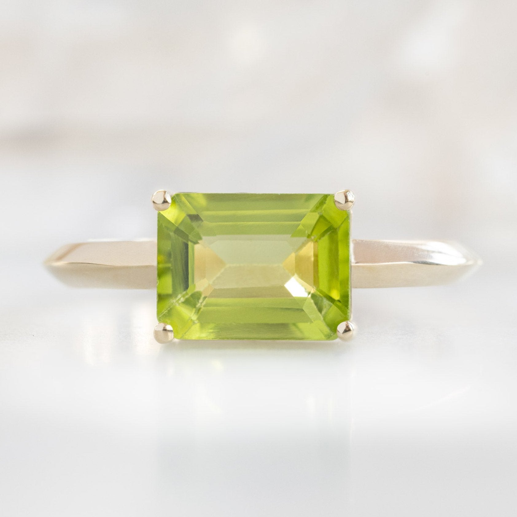 Alexis Russell Engagement Rings The Bryn Ring | 1.72ct Emerald Peridot in 14K Yellow Gold