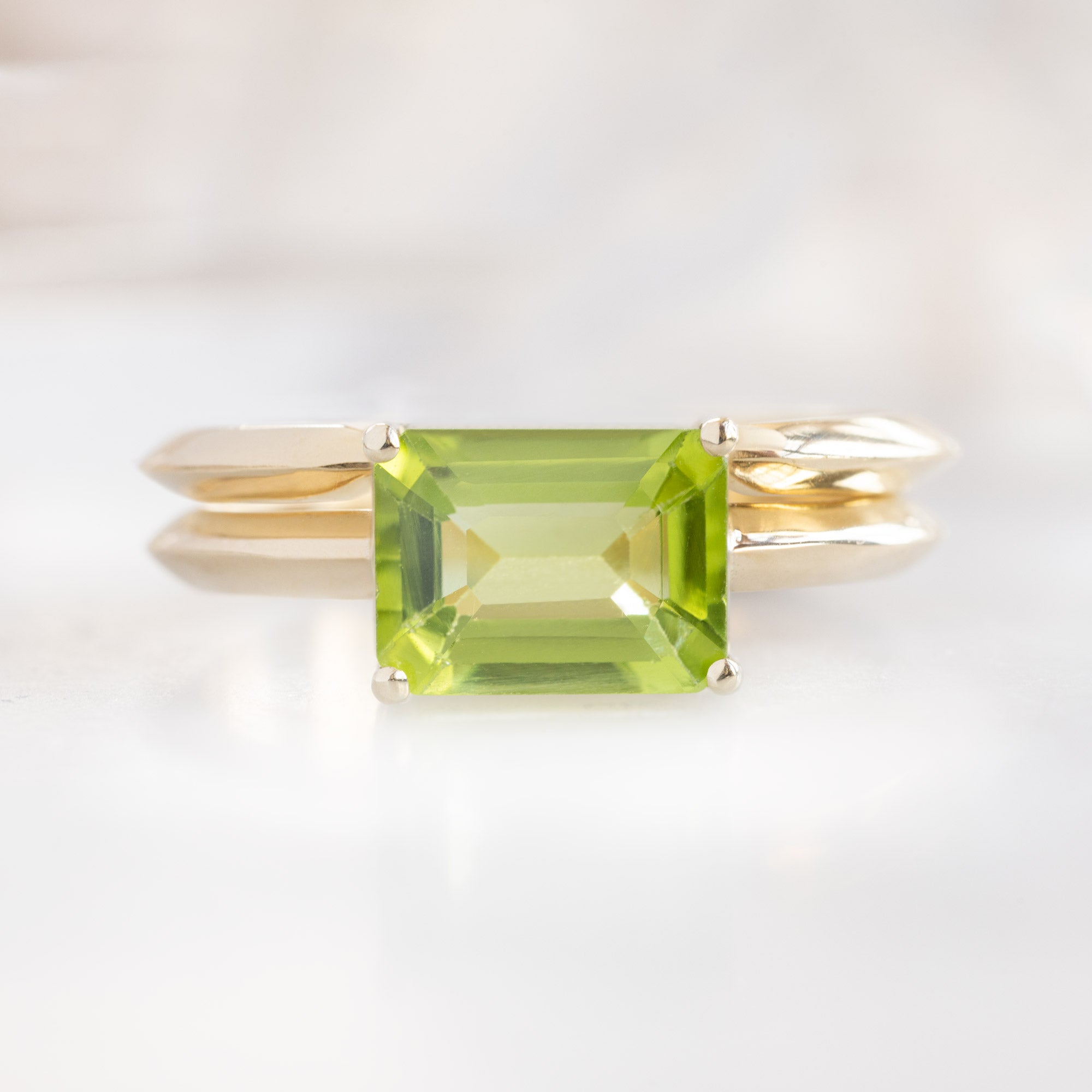 Alexis Russell Engagement Rings The Bryn Ring | 1.72ct Emerald Peridot in 14K Yellow Gold
