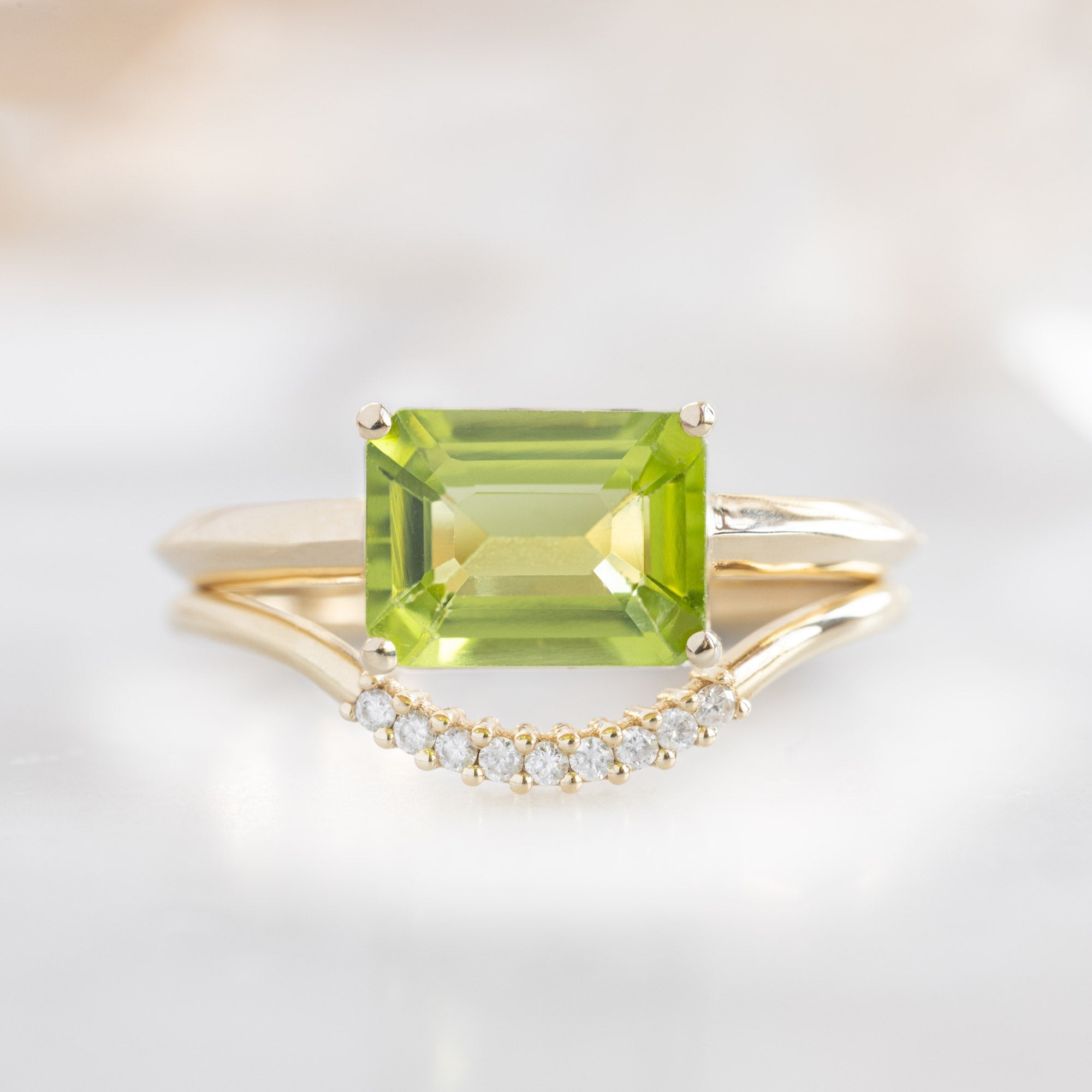 Alexis Russell Engagement Rings The Bryn Ring | 1.72ct Emerald Peridot in 14K Yellow Gold