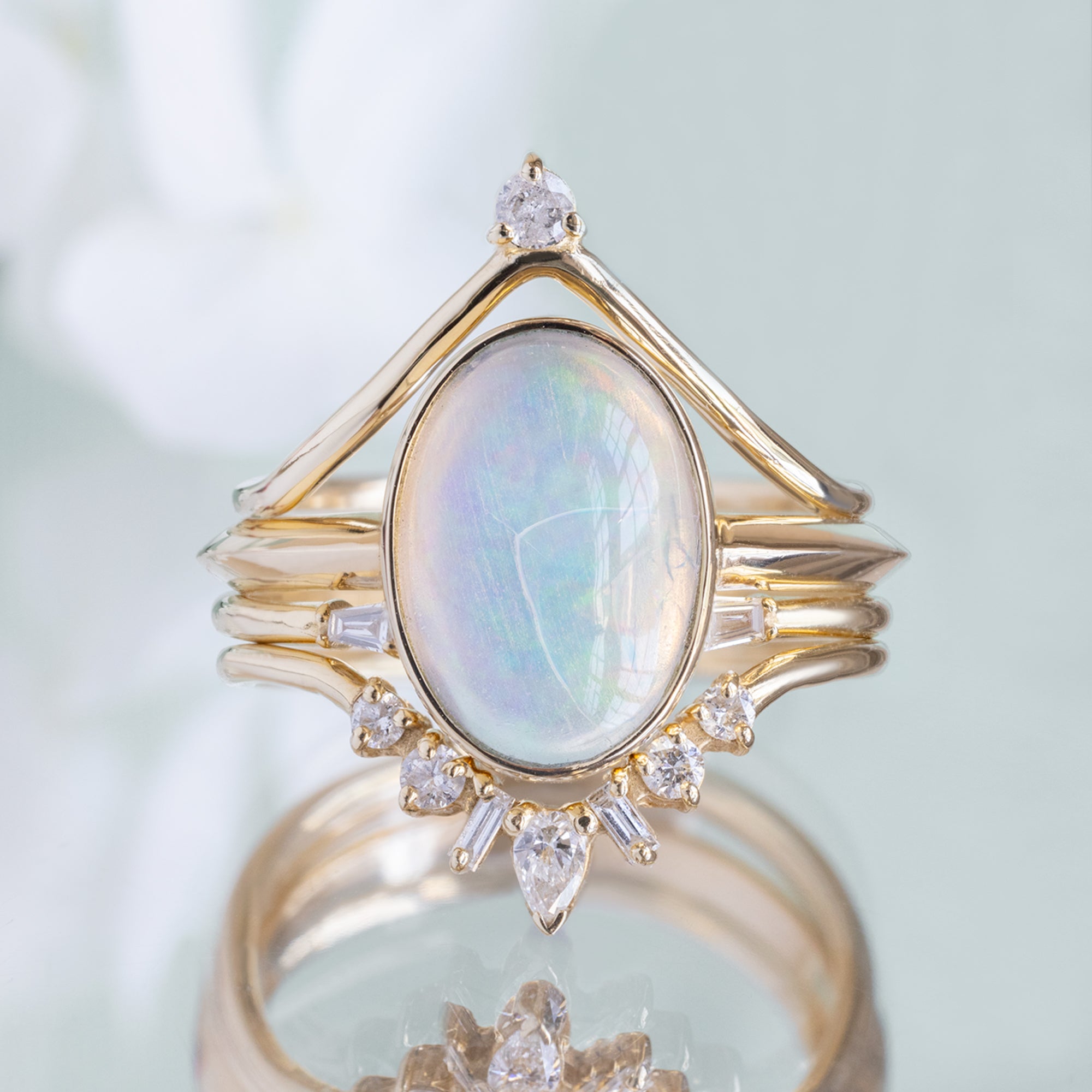 Alexis Russell Custom Diamond Ring Design Your Own Custom | Australian Opal Engagement Ring