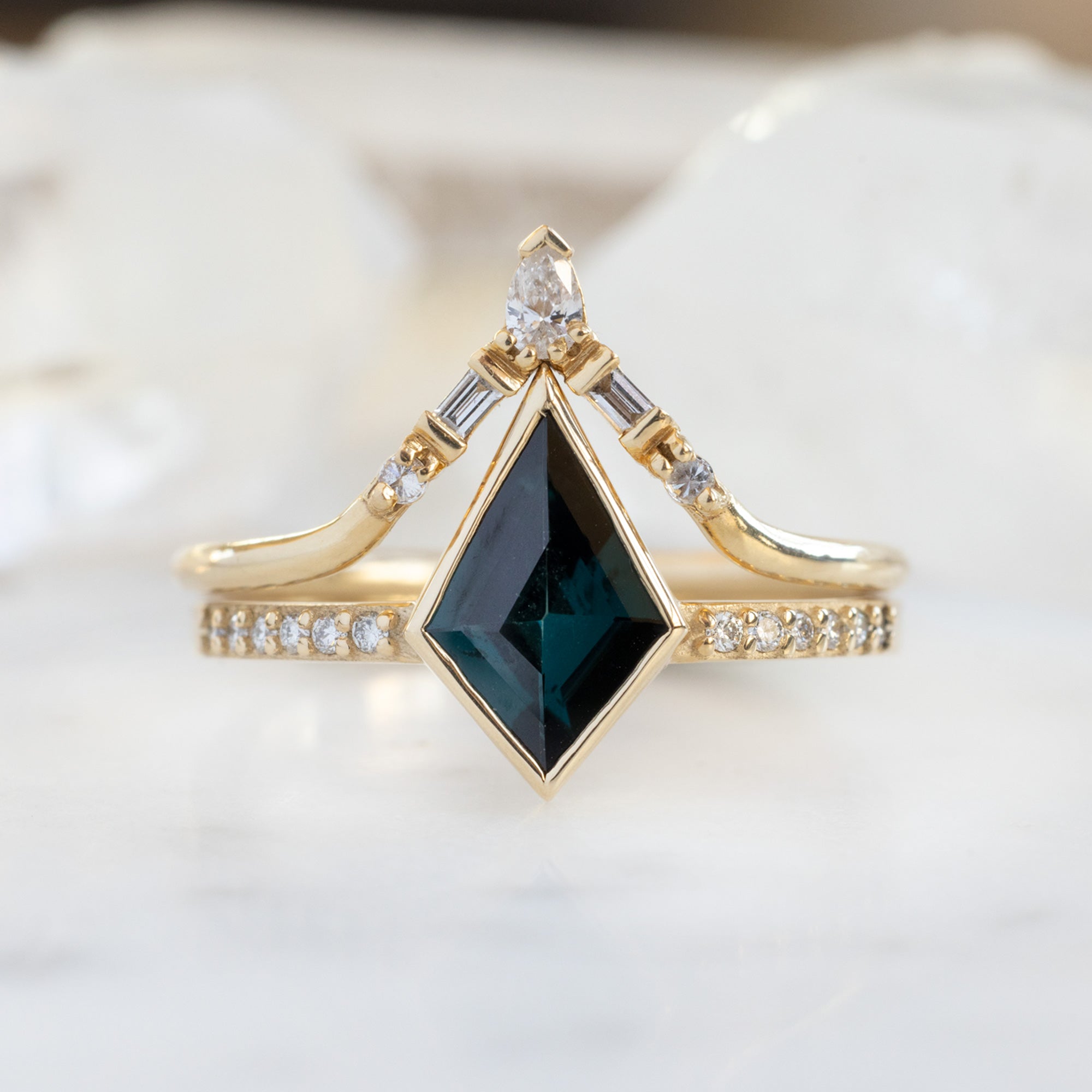 Alexis Russell Engagement Rings The Willow Ring | 0.73ct Kite Spinel in 14K Yellow Gold
