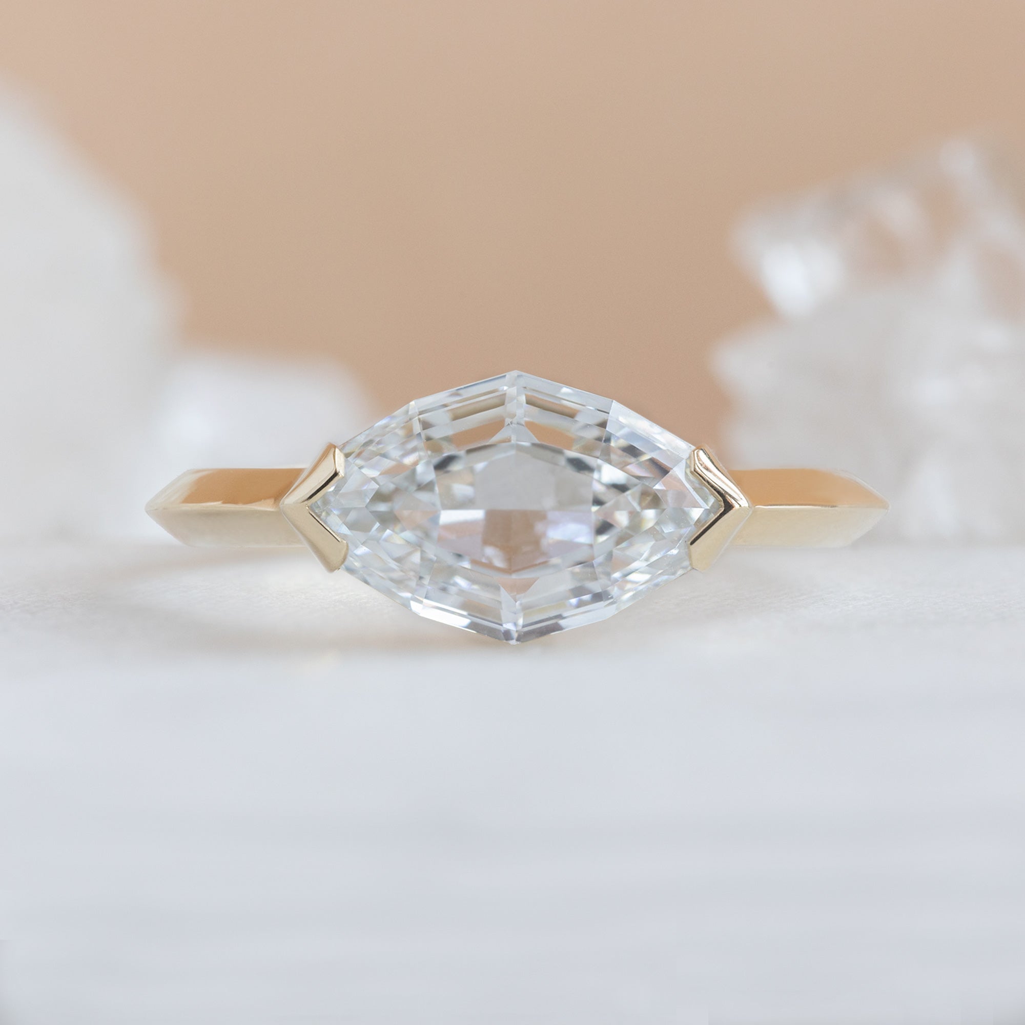 Alexis Russell Engagement Rings The Sage Ring | 2.01ct Lab Grown Geometric White Diamond in 14K Yellow Gold