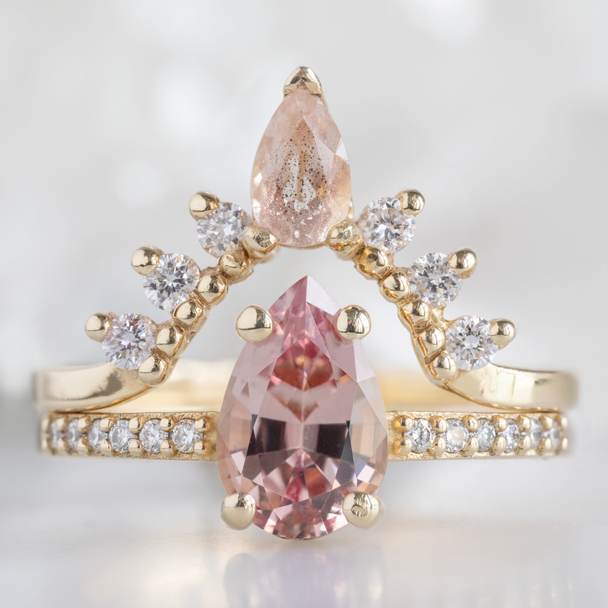 buy:sunstone-and-salt-and-pepper-diamond-sunburst-stacking-band-14k-gold,the-willow-ring-1-00ct-pear-garnet-in-14k-yellow-gold